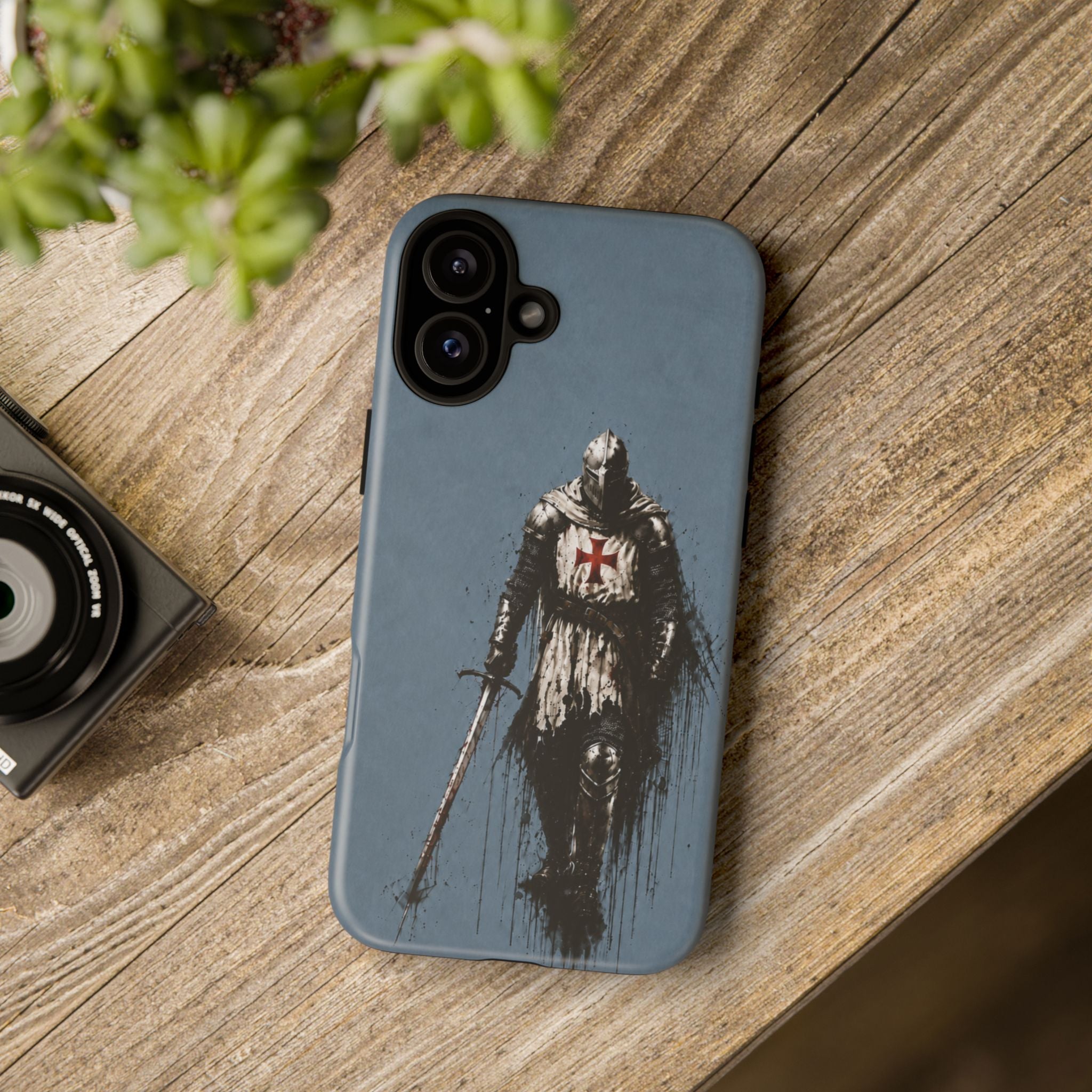Knight Of The Templar Order Phone Case | Faded Steel Blue