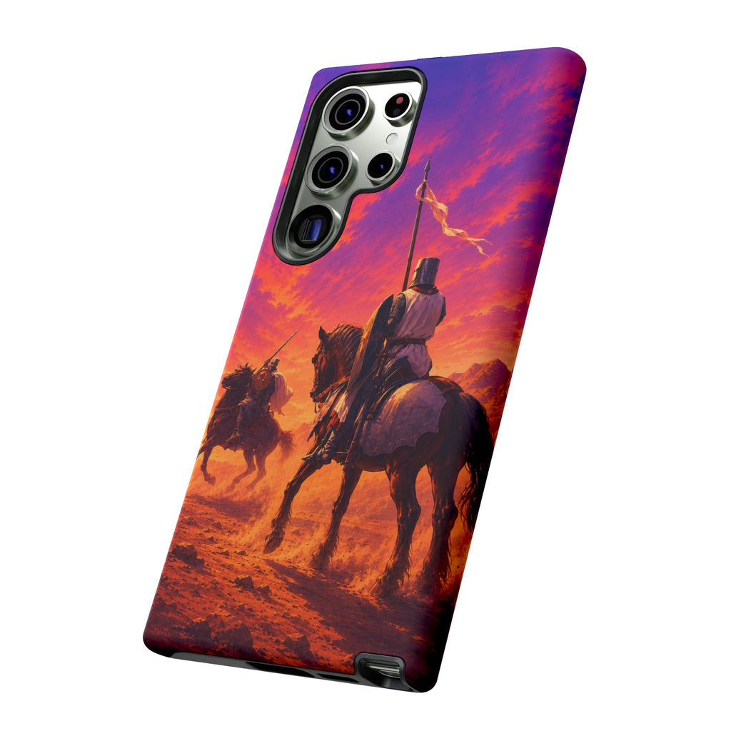 Medieval Knights Sunset Phone Case | Armor Cavalry Phone Case