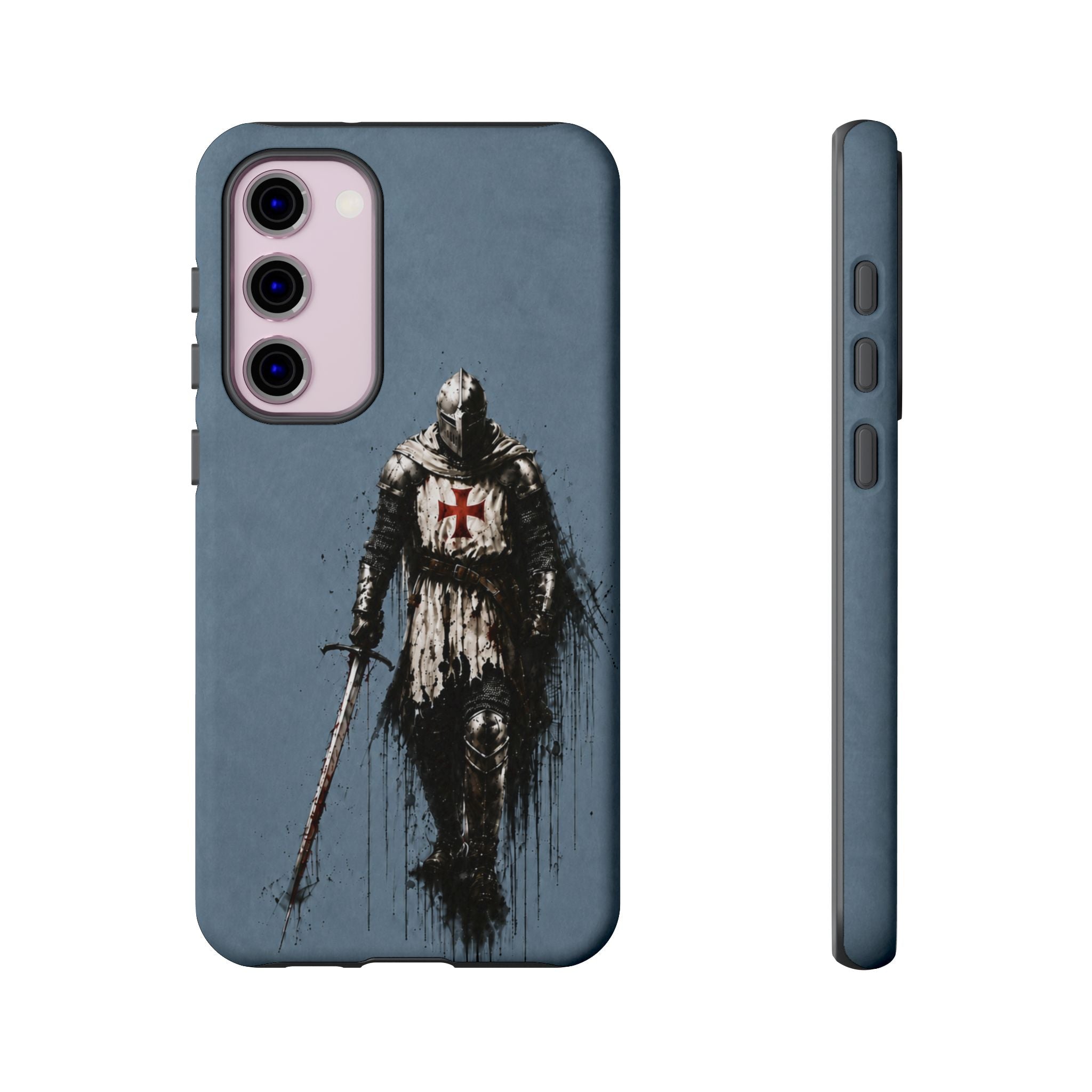 Knight Of The Templar Order Phone Case | Faded Steel Blue