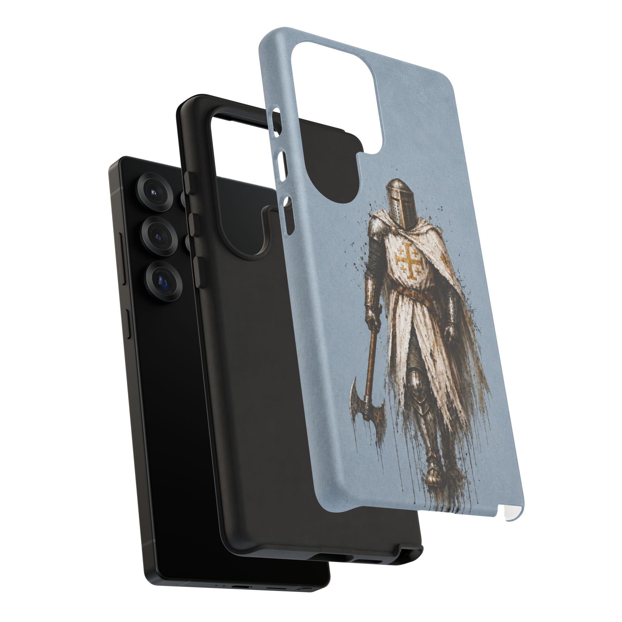 Knight Of The Kingdom Of Jerusalem Phone Case | Faded Steel Blue