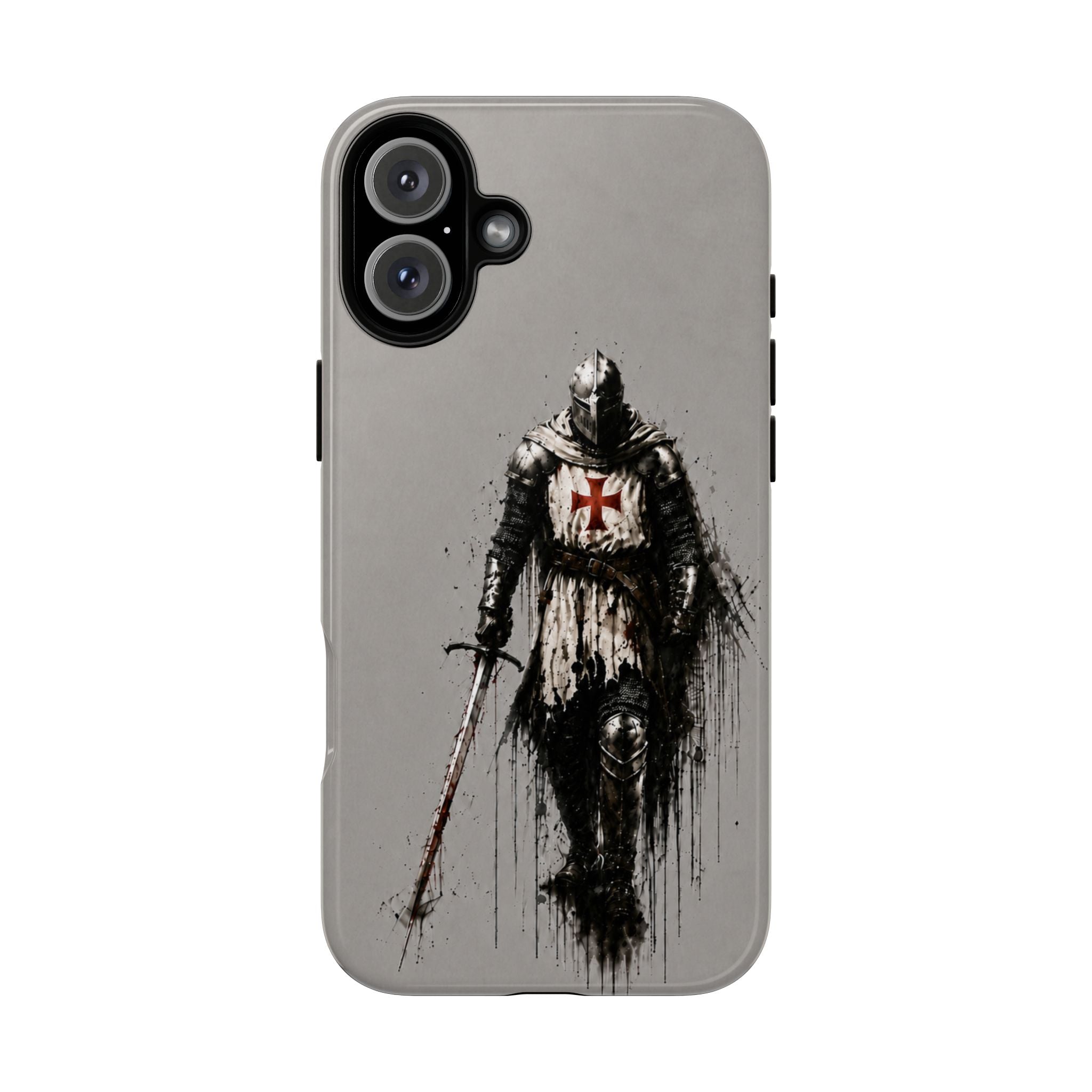 Knight Of The Templar Order Phone Case | Stone Grey