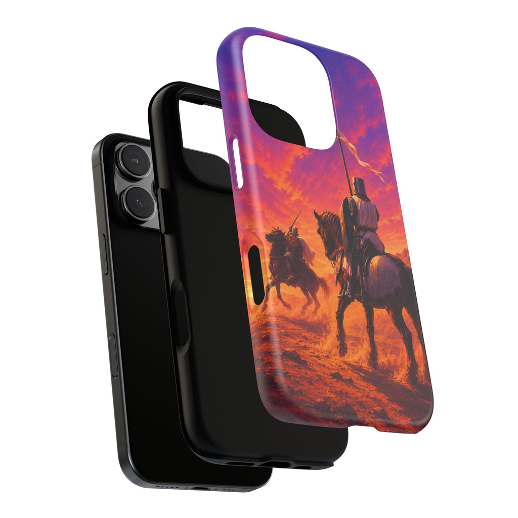 Medieval Knights Sunset Phone Case | Armor Cavalry Phone Case