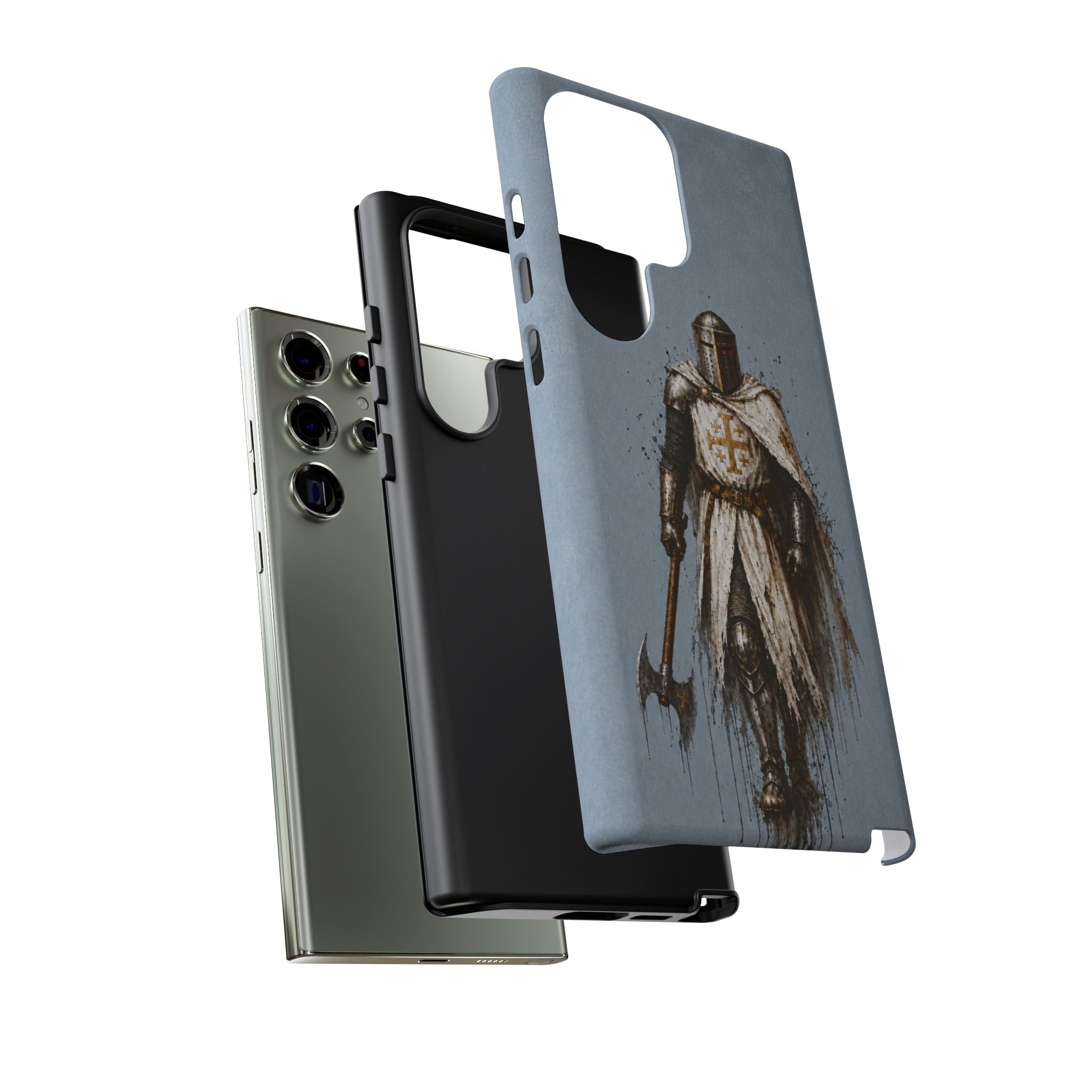 Knight Of The Kingdom Of Jerusalem Phone Case | Faded Steel Blue