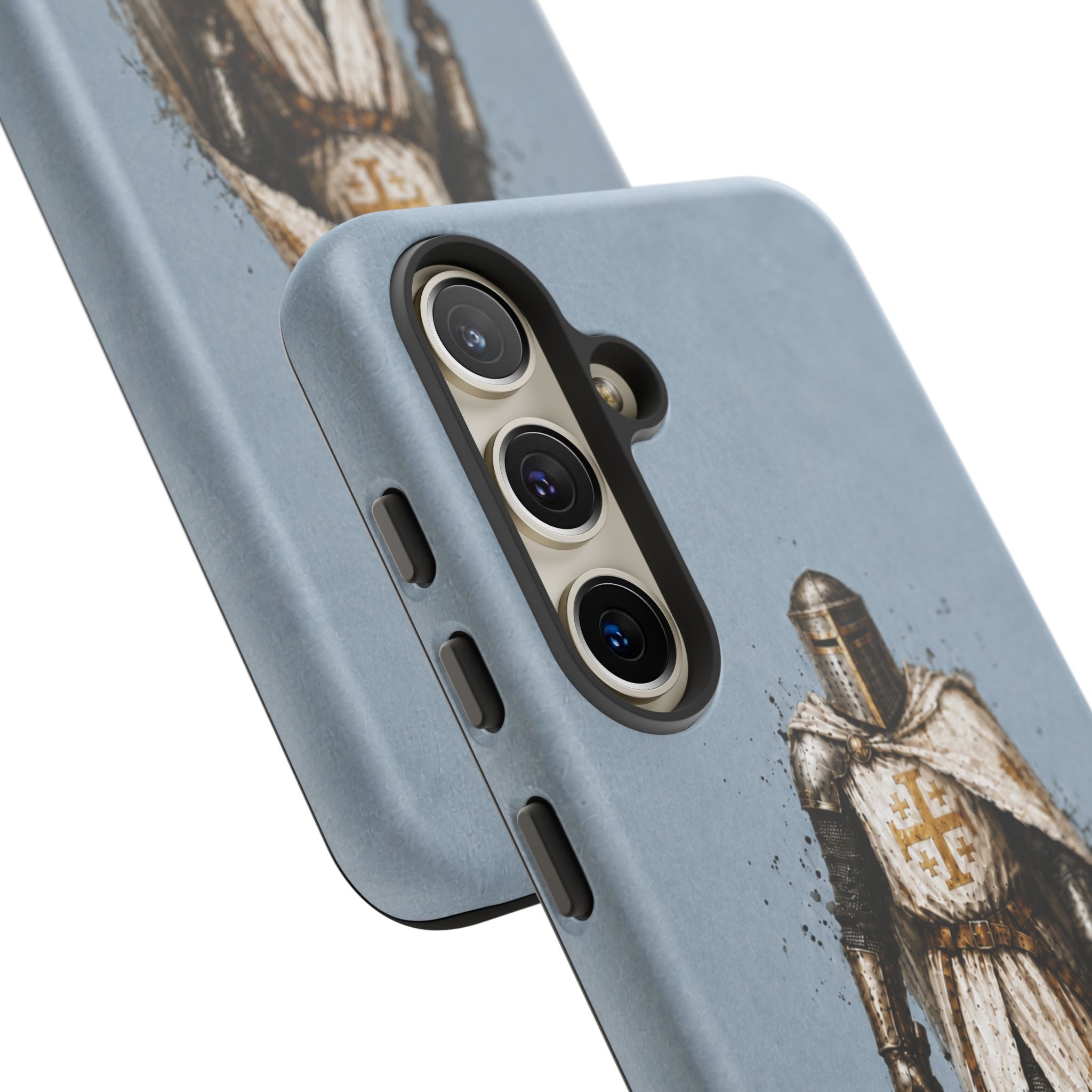 Knight Of The Kingdom Of Jerusalem Phone Case | Faded Steel Blue