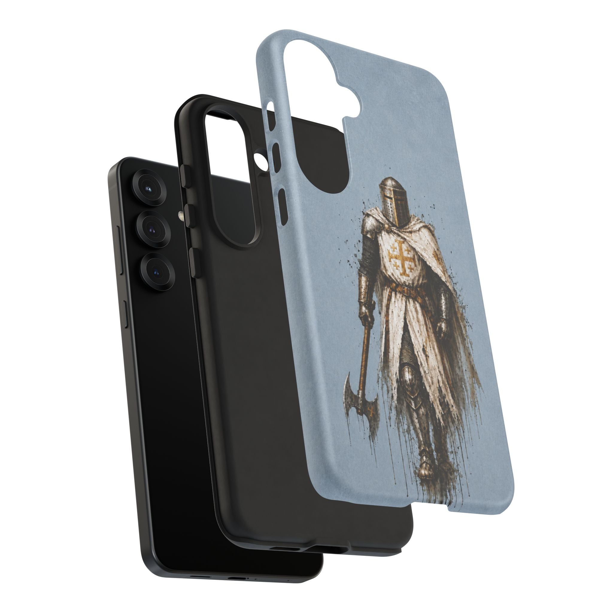 Knight Of The Kingdom Of Jerusalem Phone Case | Faded Steel Blue