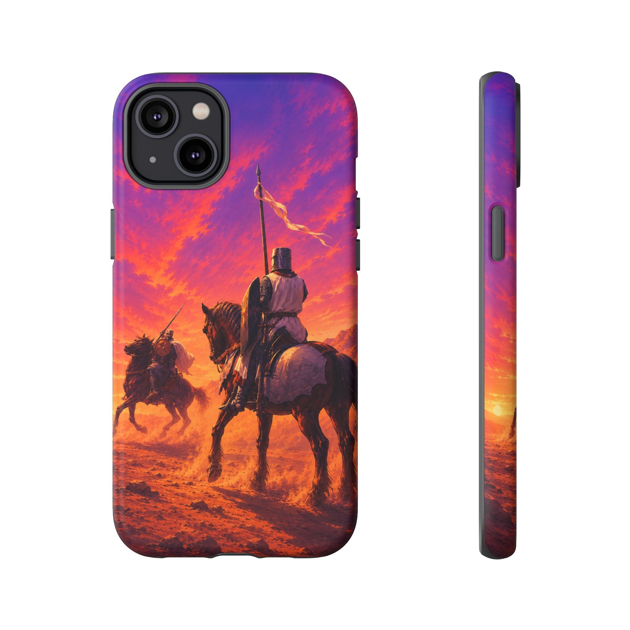 Medieval Knights Sunset Phone Case | Armor Cavalry Phone Case