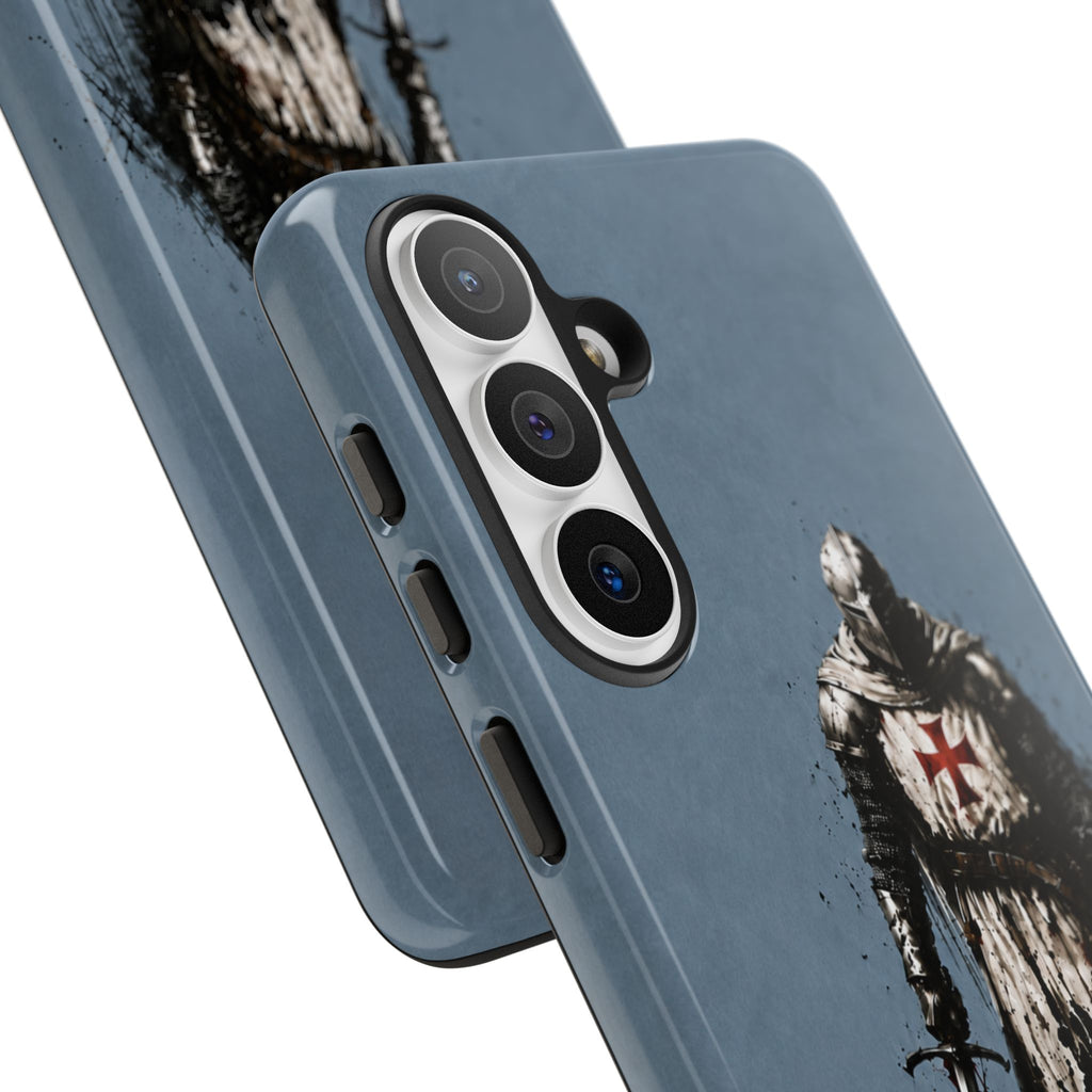Knight Of The Templar Order Phone Case | Faded Steel Blue