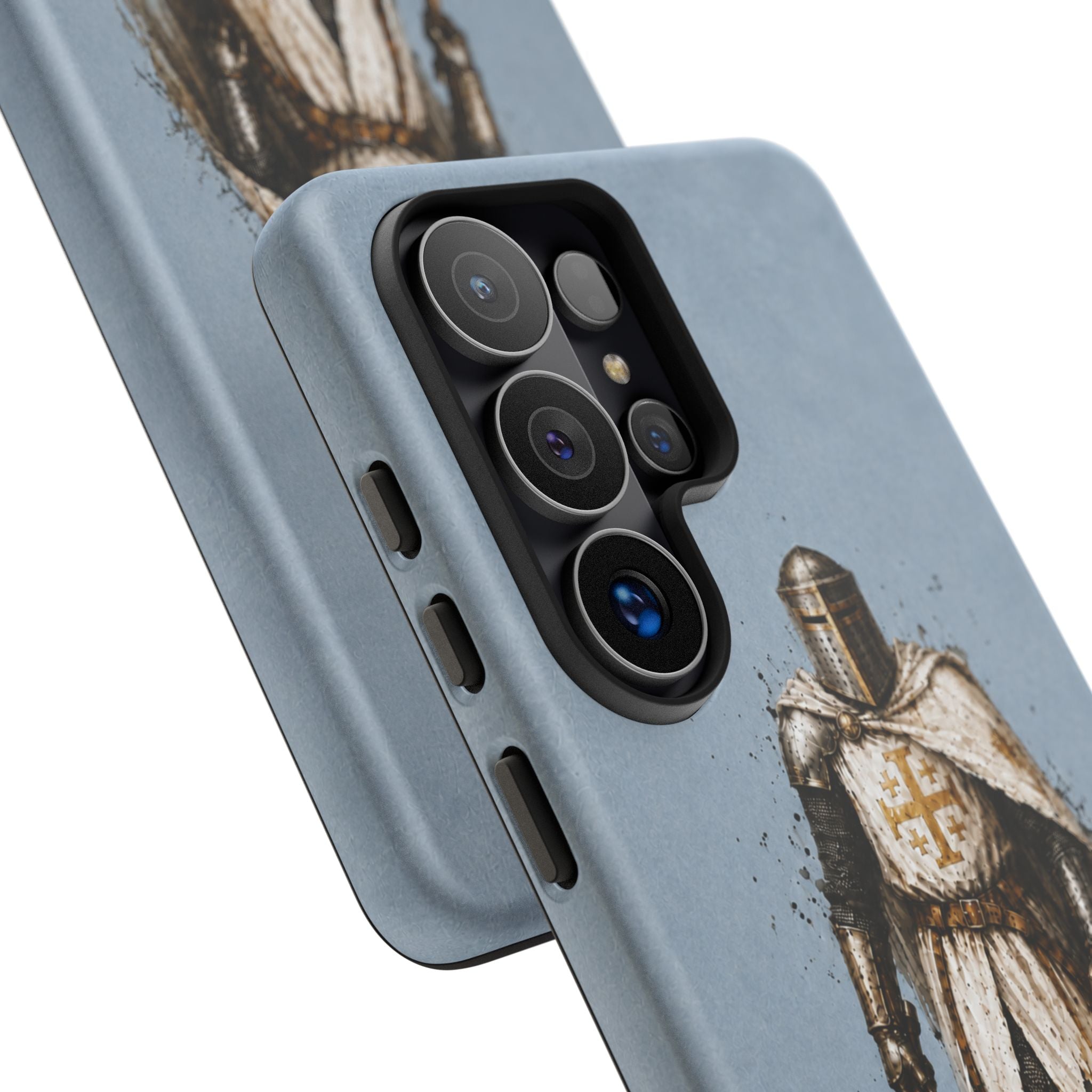 Knight Of The Kingdom Of Jerusalem Phone Case | Faded Steel Blue