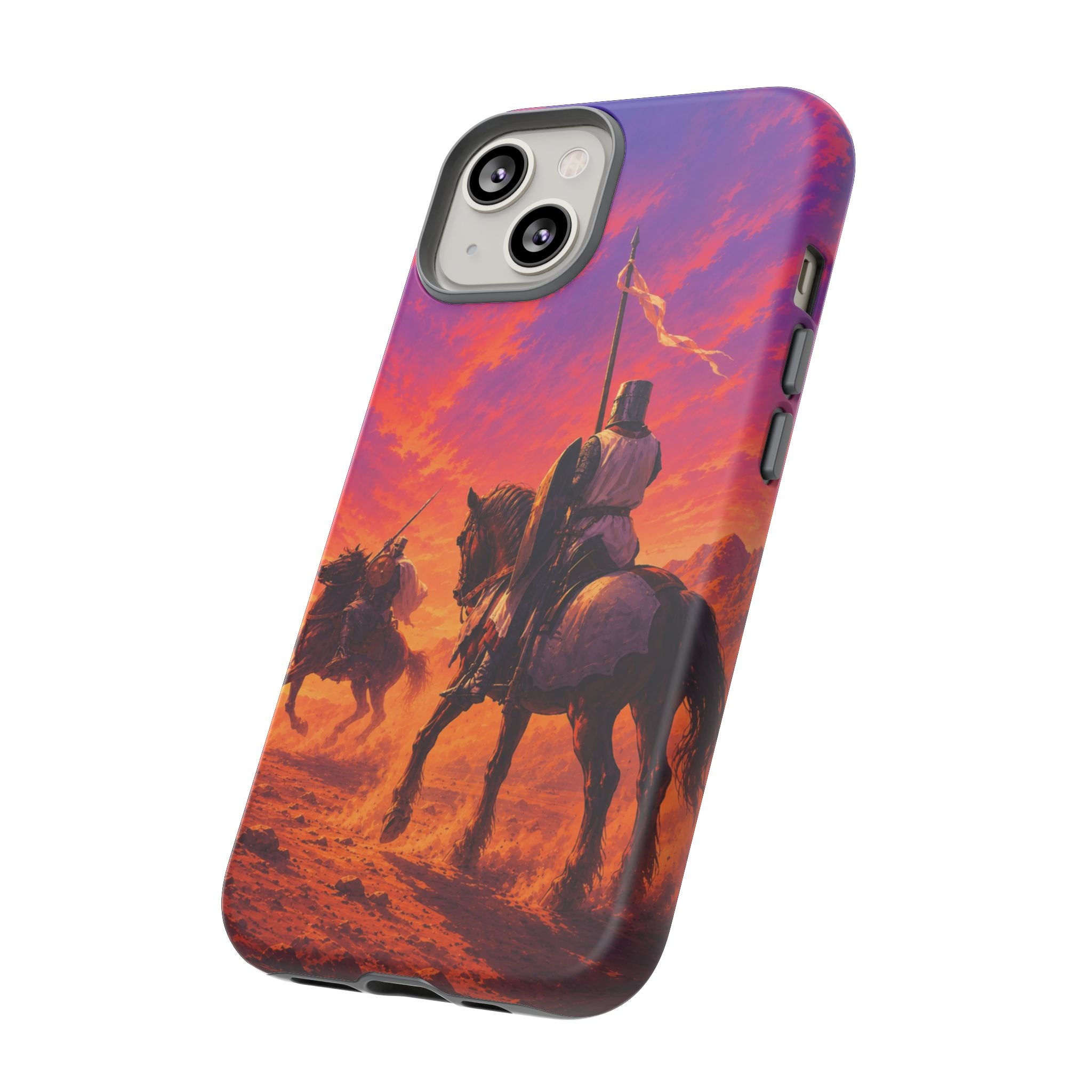 Medieval Knights Sunset Phone Case | Armor Cavalry Phone Case