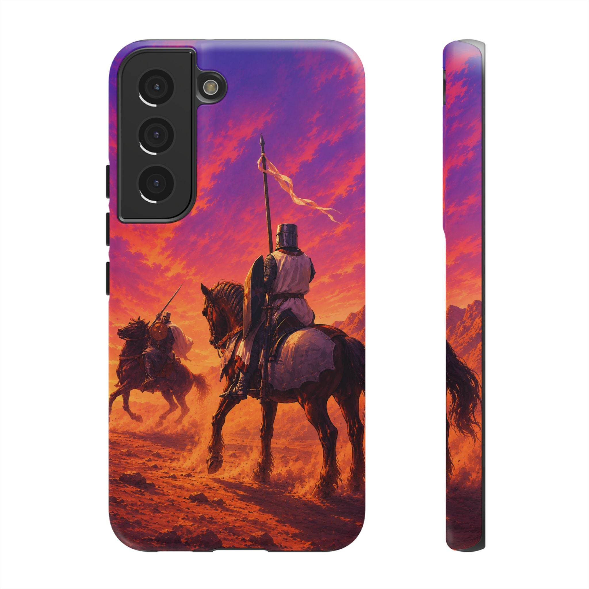 Medieval Knights Sunset Phone Case | Armor Cavalry Phone Case