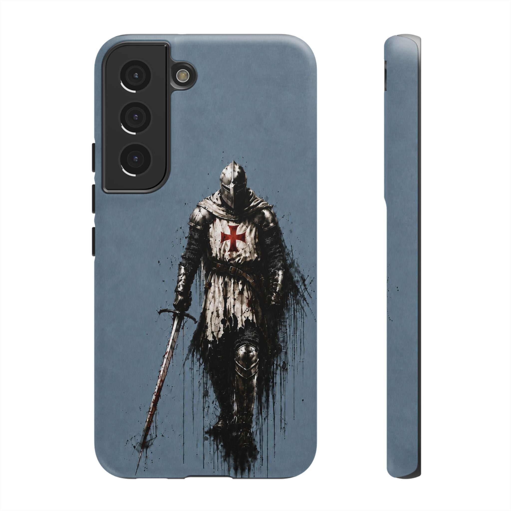 Knight Of The Templar Order Phone Case | Faded Steel Blue