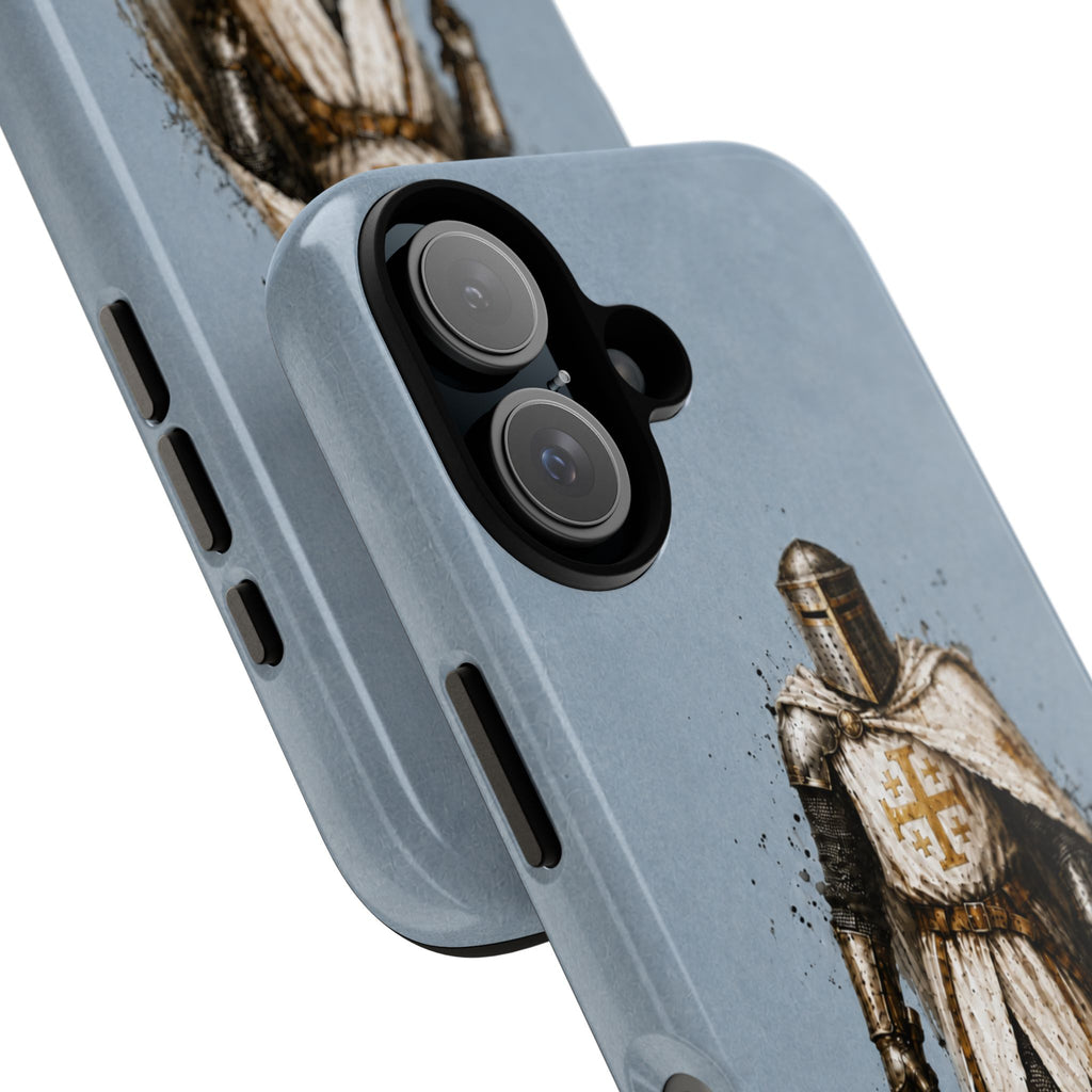 Knight Of The Kingdom Of Jerusalem Phone Case | Faded Steel Blue