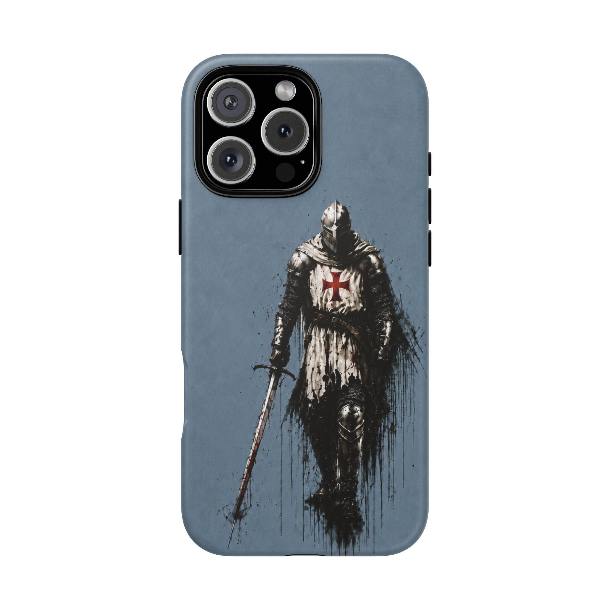 Knight Of The Templar Order Phone Case | Faded Steel Blue