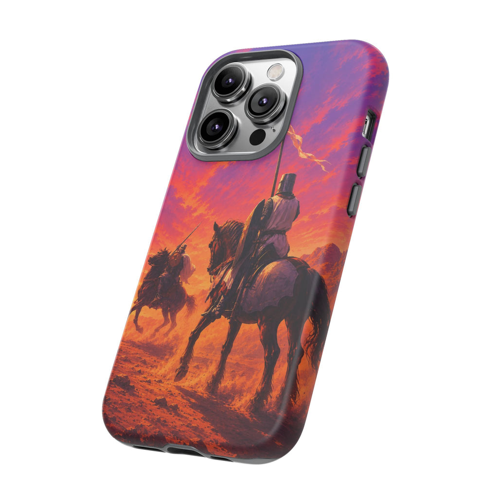 Medieval Knights Sunset Phone Case | Armor Cavalry Phone Case