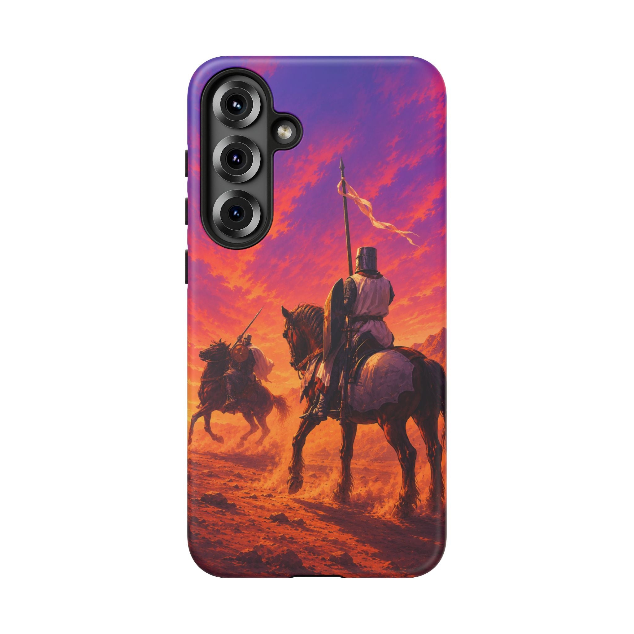 Medieval Knights Sunset Phone Case | Armor Cavalry Phone Case