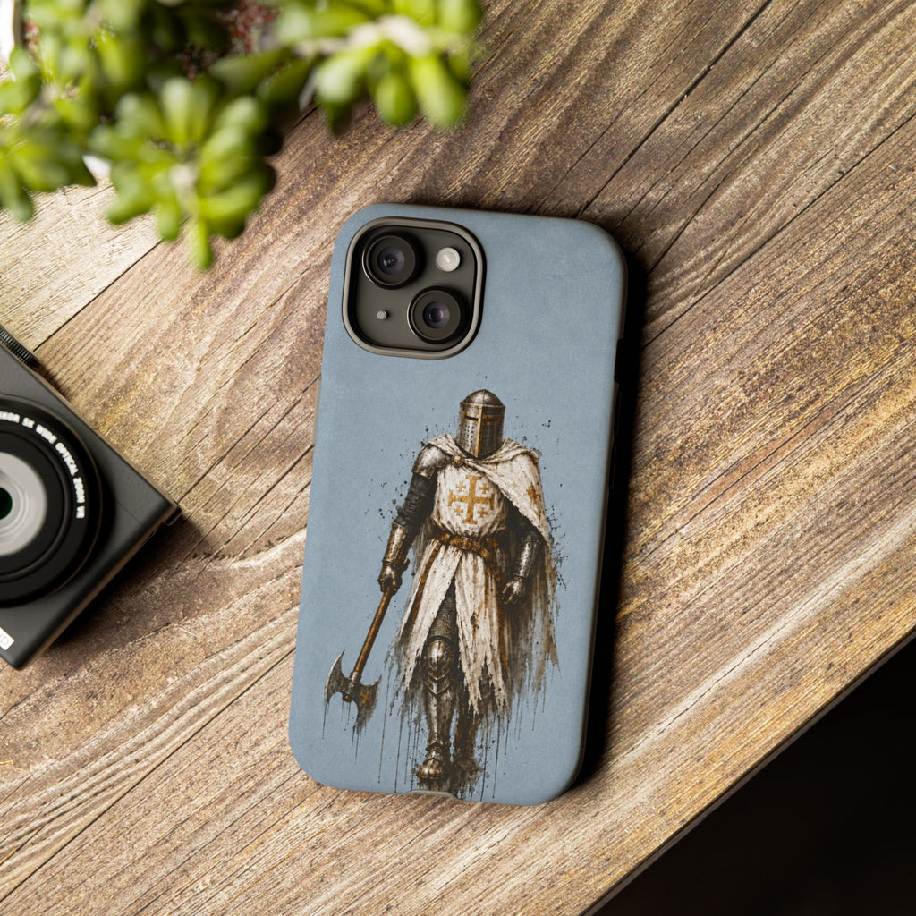 Knight Of The Kingdom Of Jerusalem Phone Case | Faded Steel Blue