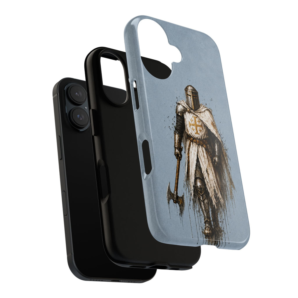 Knight Of The Kingdom Of Jerusalem Phone Case | Faded Steel Blue