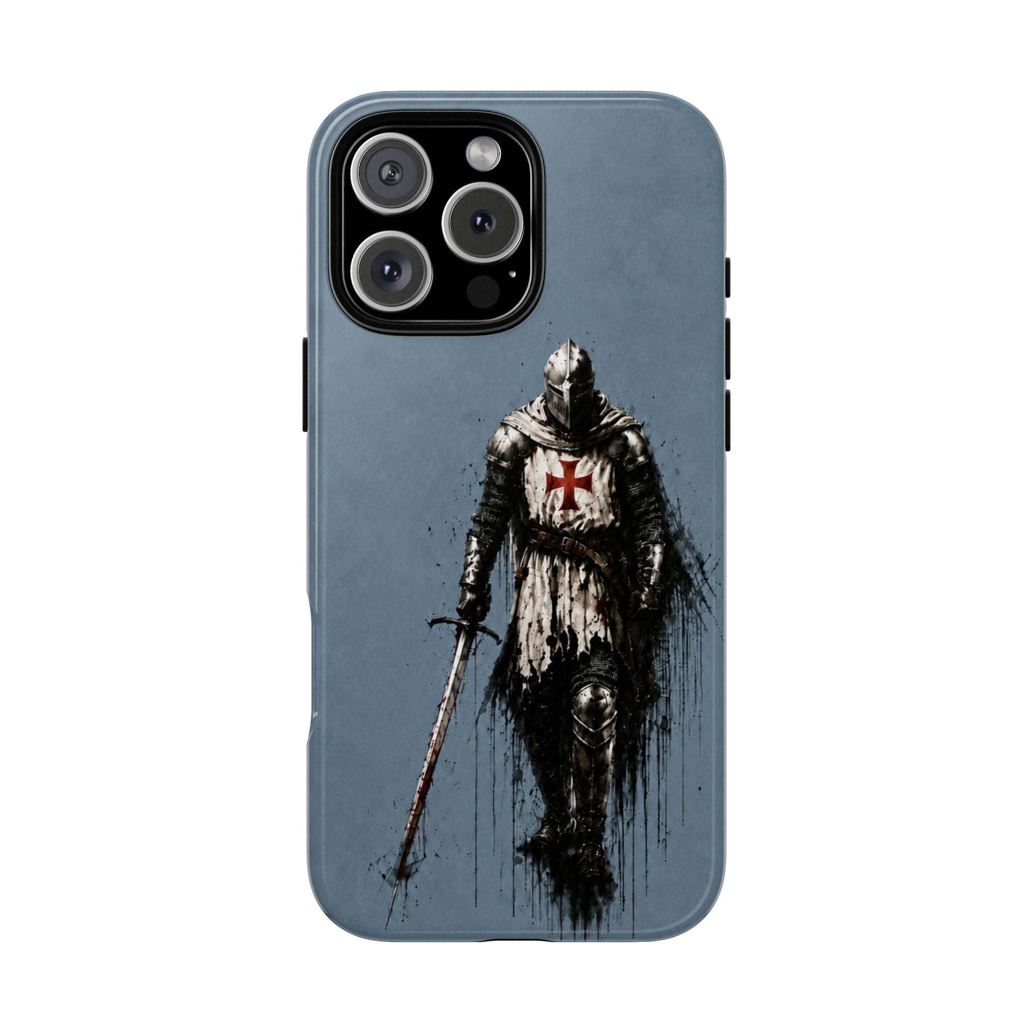 Knight Of The Templar Order Phone Case | Faded Steel Blue