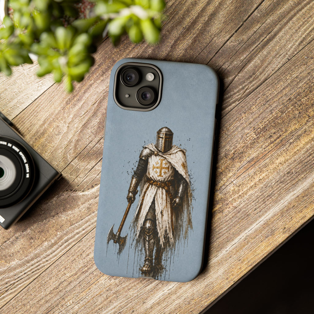 Knight Of The Kingdom Of Jerusalem Phone Case | Faded Steel Blue