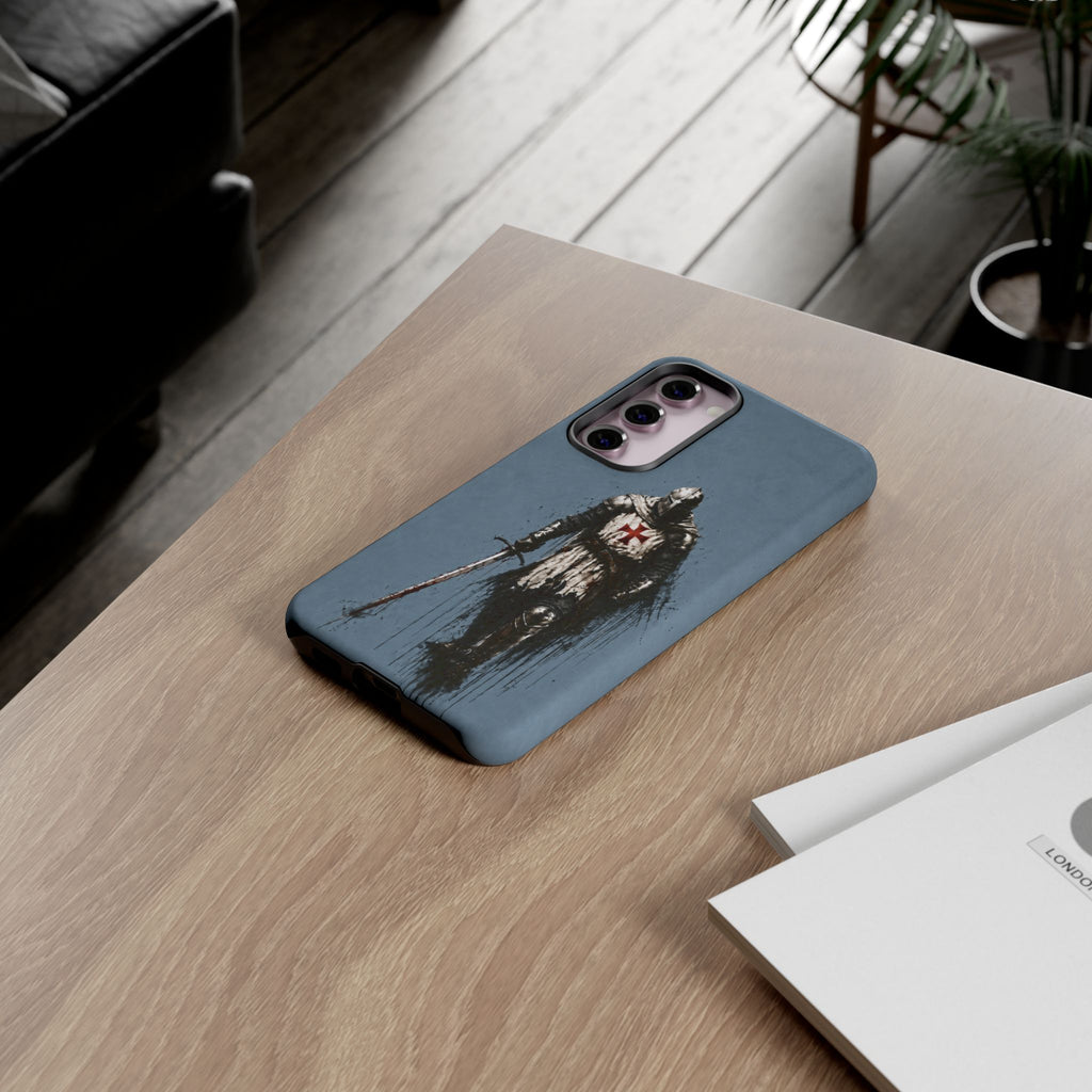 Knight Of The Templar Order Phone Case | Faded Steel Blue