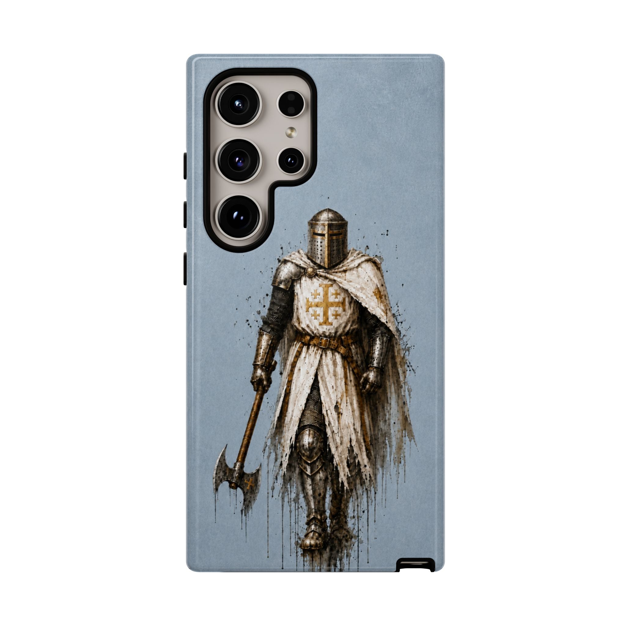 Knight Of The Kingdom Of Jerusalem Phone Case | Faded Steel Blue