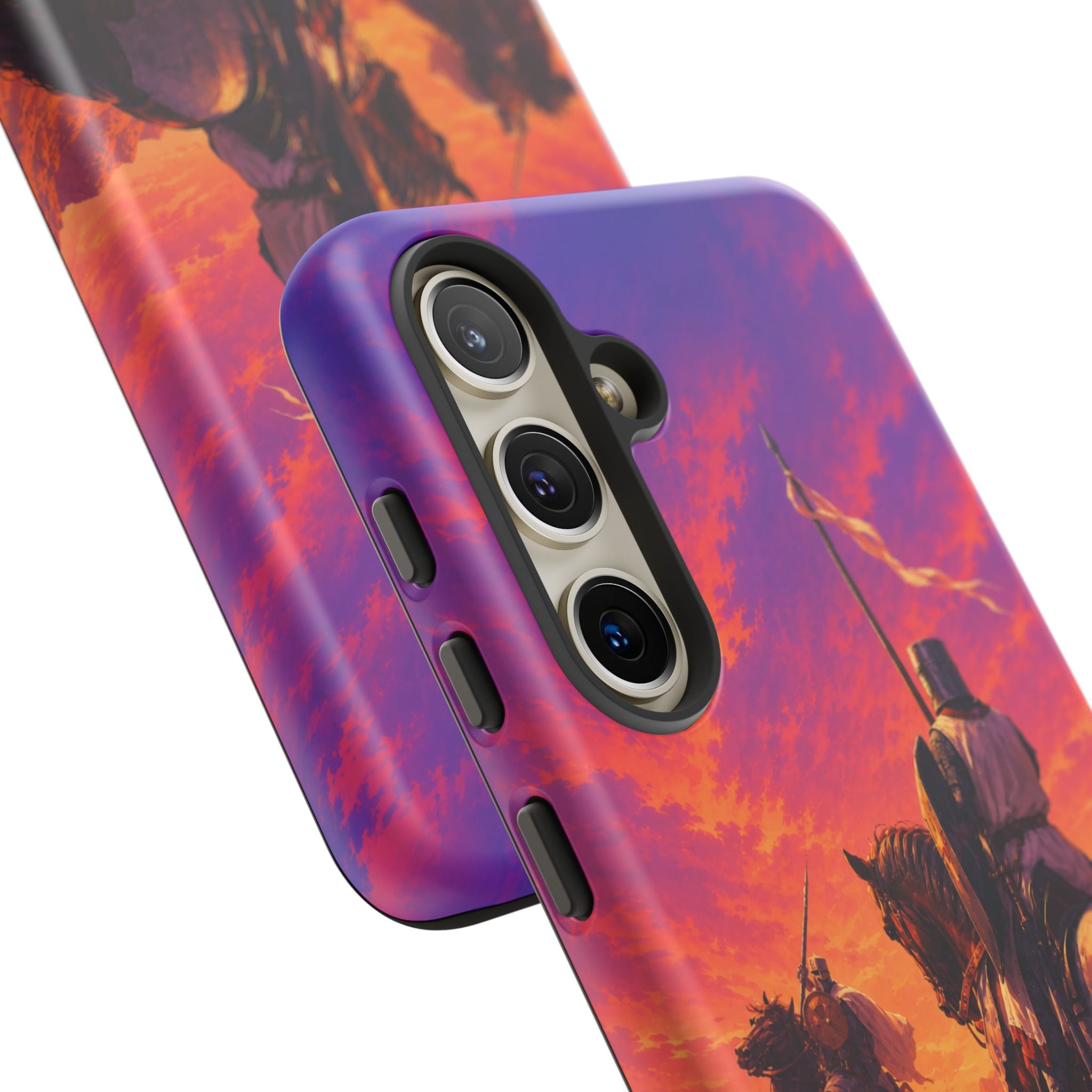 Medieval Knights Sunset Phone Case | Armor Cavalry Phone Case