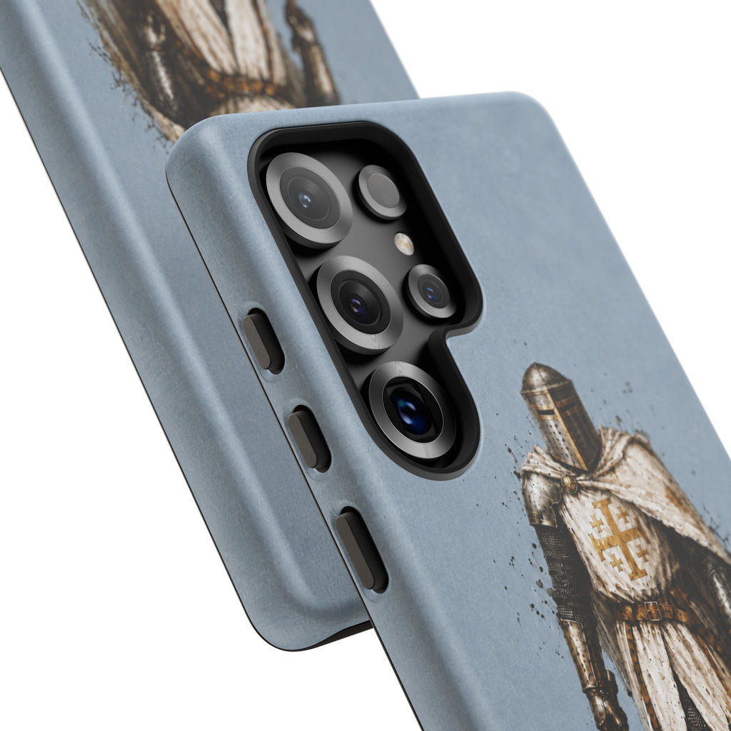Knight Of The Kingdom Of Jerusalem Phone Case | Faded Steel Blue