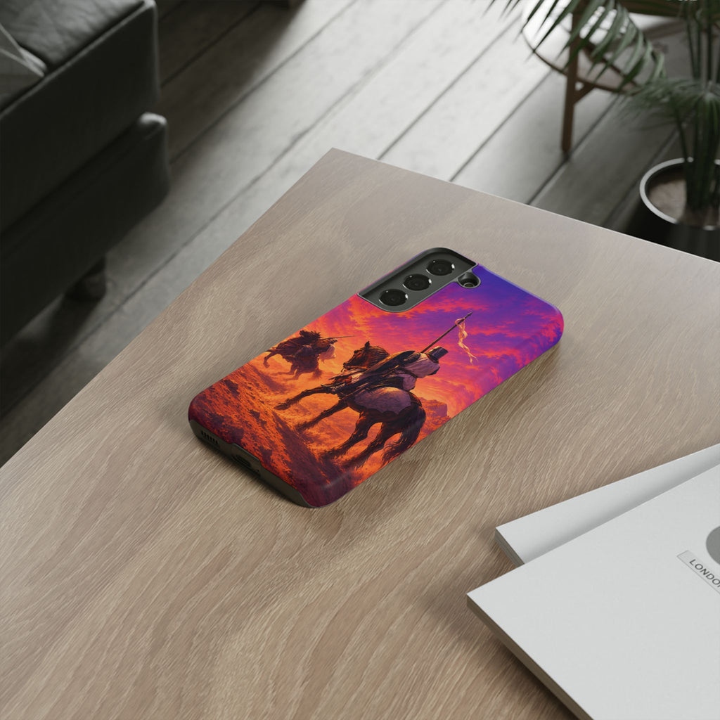 Medieval Knights Sunset Phone Case | Armor Cavalry Phone Case