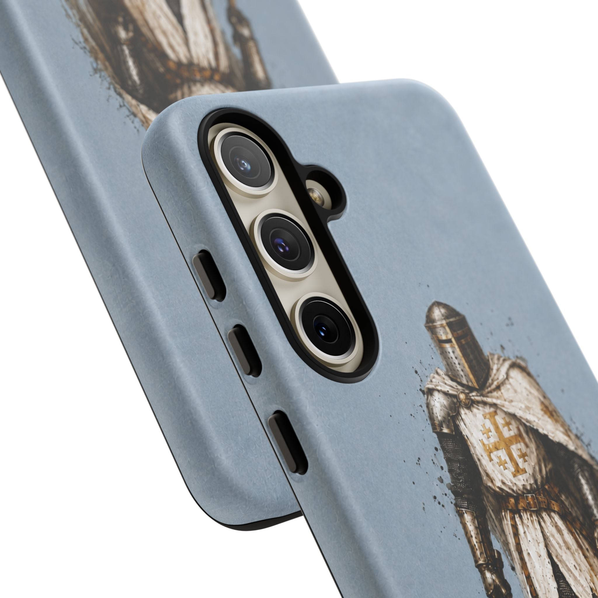 Knight Of The Kingdom Of Jerusalem Phone Case | Faded Steel Blue