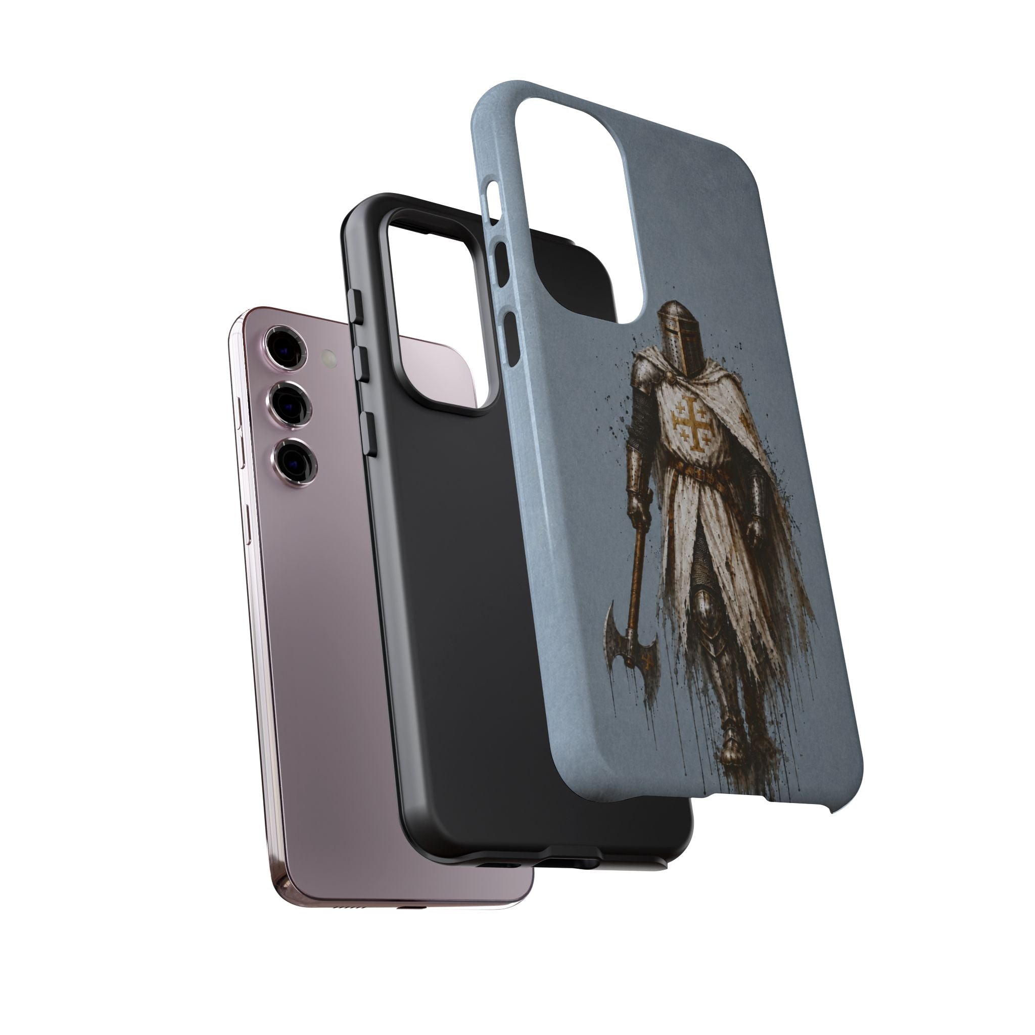 Knight Of The Kingdom Of Jerusalem Phone Case | Faded Steel Blue