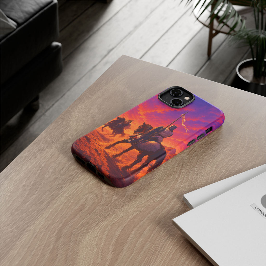 Medieval Knights Sunset Phone Case | Armor Cavalry Phone Case