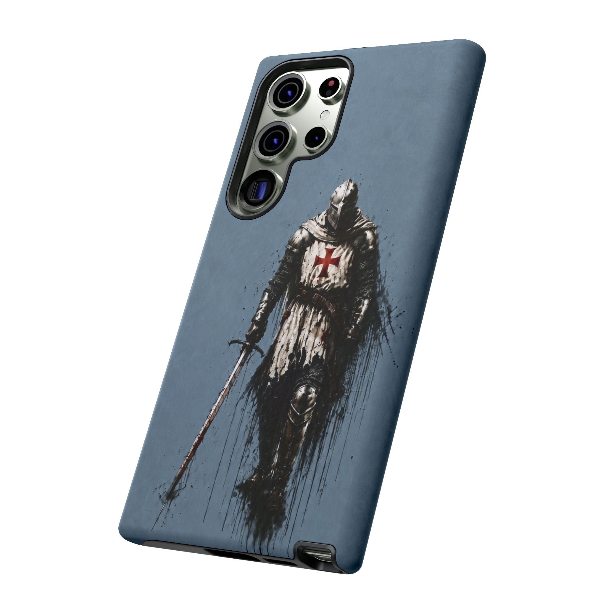 Knight Of The Templar Order Phone Case | Faded Steel Blue