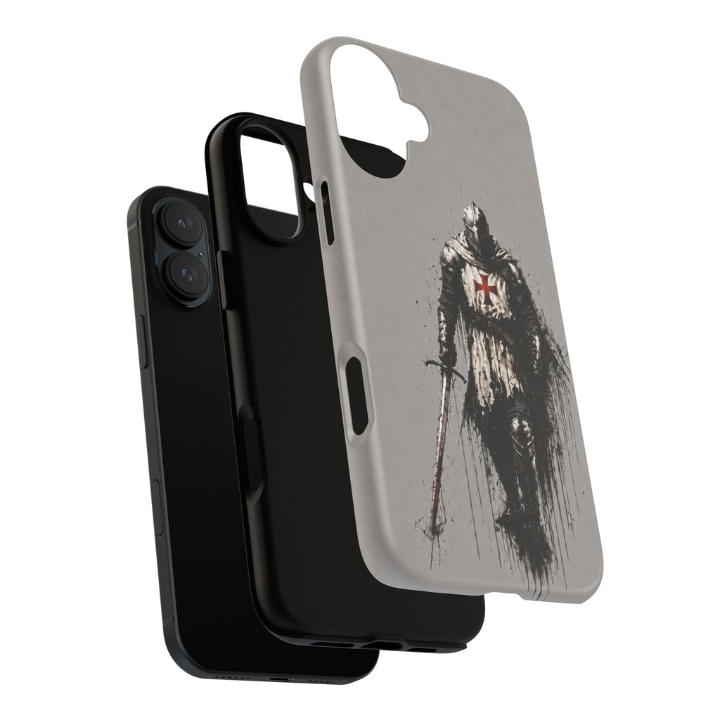Knight Of The Templar Order Phone Case | Stone Grey