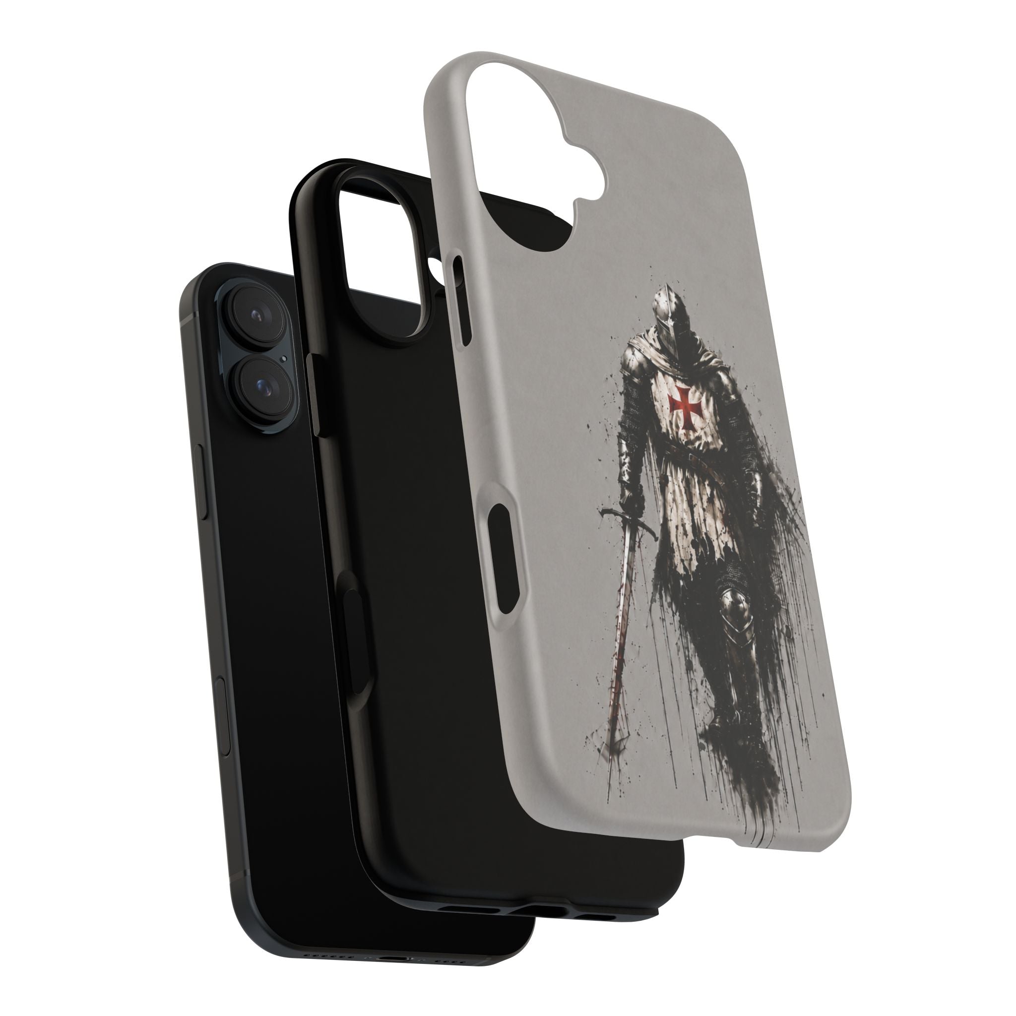 Knight Of The Templar Order Phone Case | Stone Grey