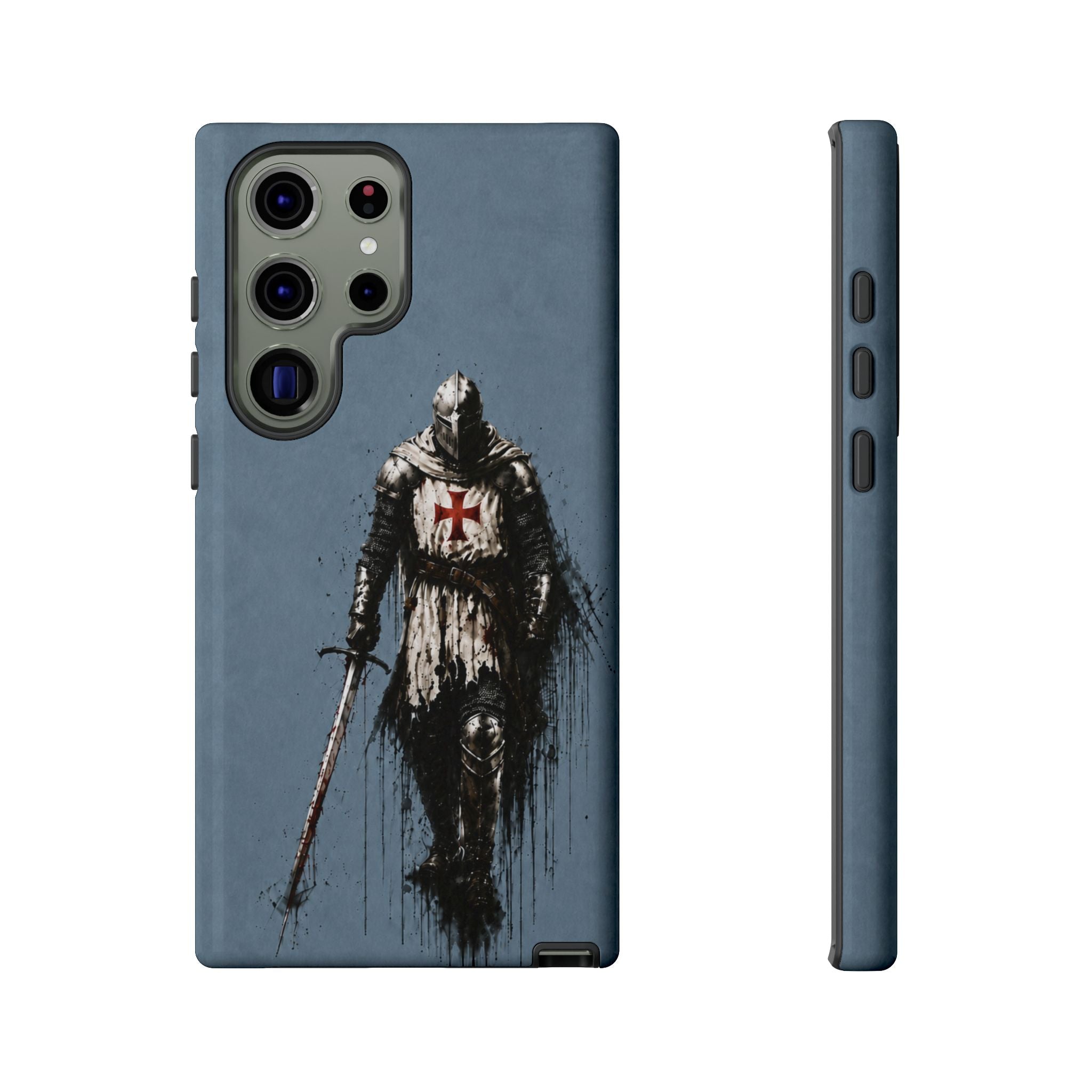 Knight Of The Templar Order Phone Case | Faded Steel Blue