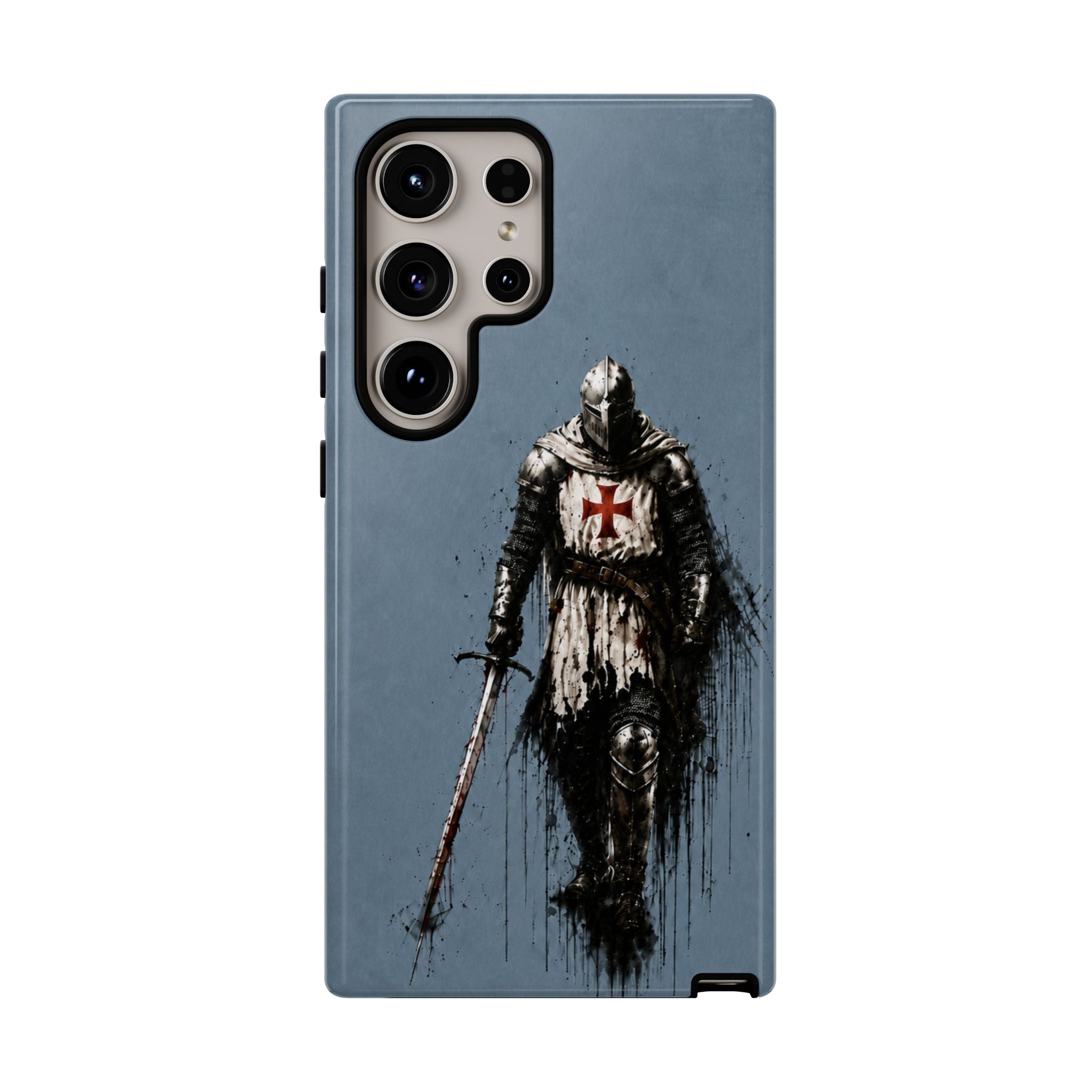 Knight Of The Templar Order Phone Case | Faded Steel Blue
