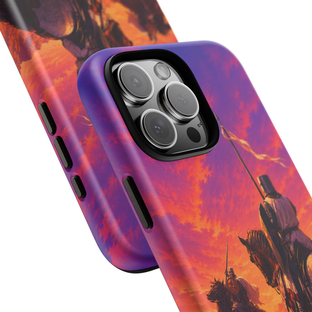 Medieval Knights Sunset Phone Case | Armor Cavalry Phone Case