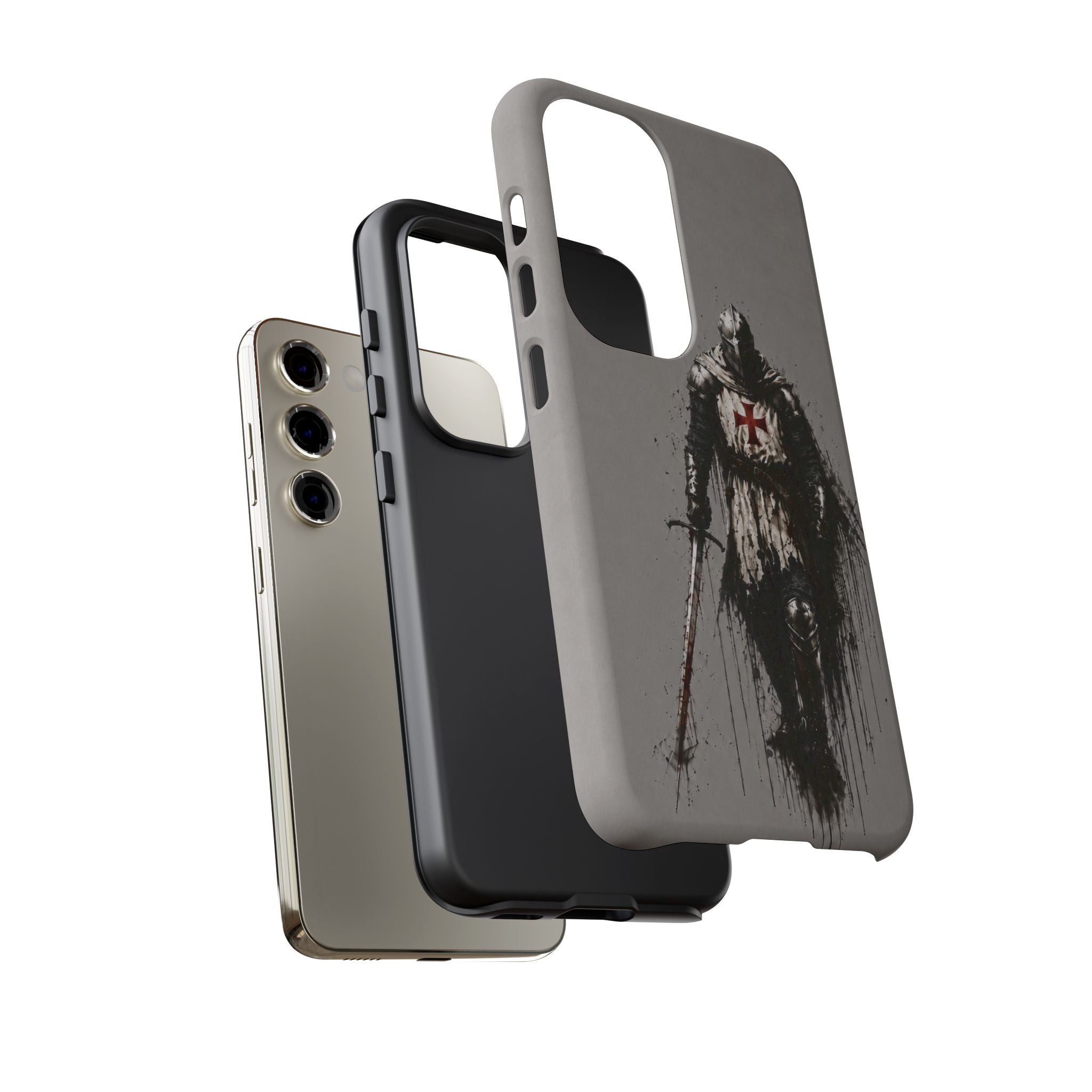 Knight Of The Templar Order Phone Case | Stone Grey