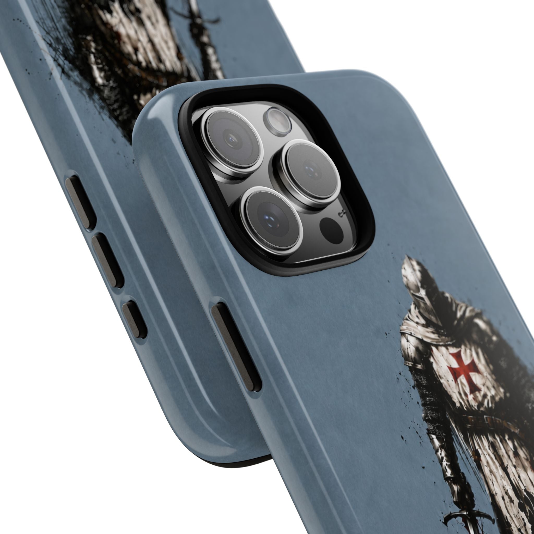 Knight Of The Templar Order Phone Case | Faded Steel Blue