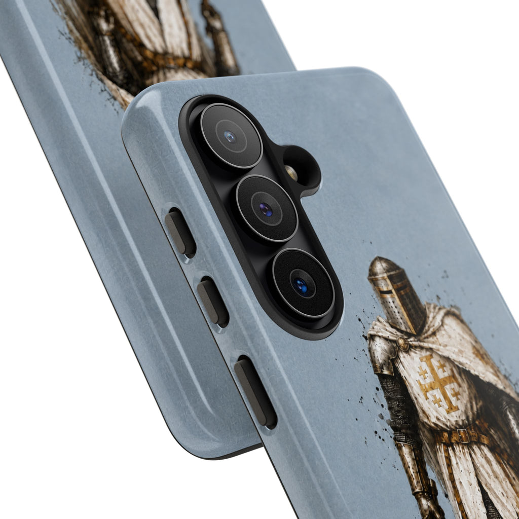 Knight Of The Kingdom Of Jerusalem Phone Case | Faded Steel Blue