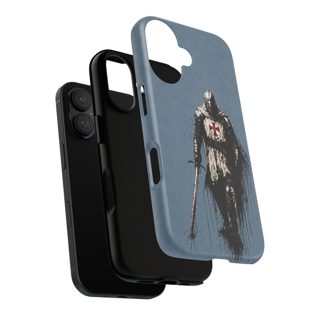 Knight Of The Templar Order Phone Case | Faded Steel Blue