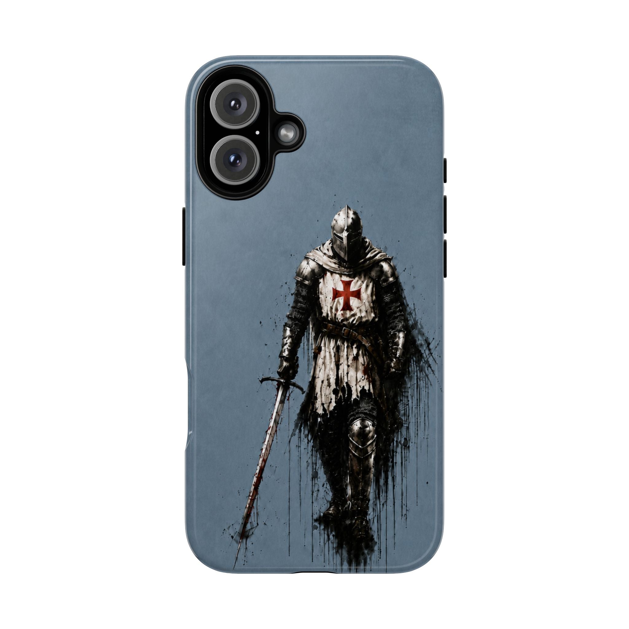 Knight Of The Templar Order Phone Case | Faded Steel Blue