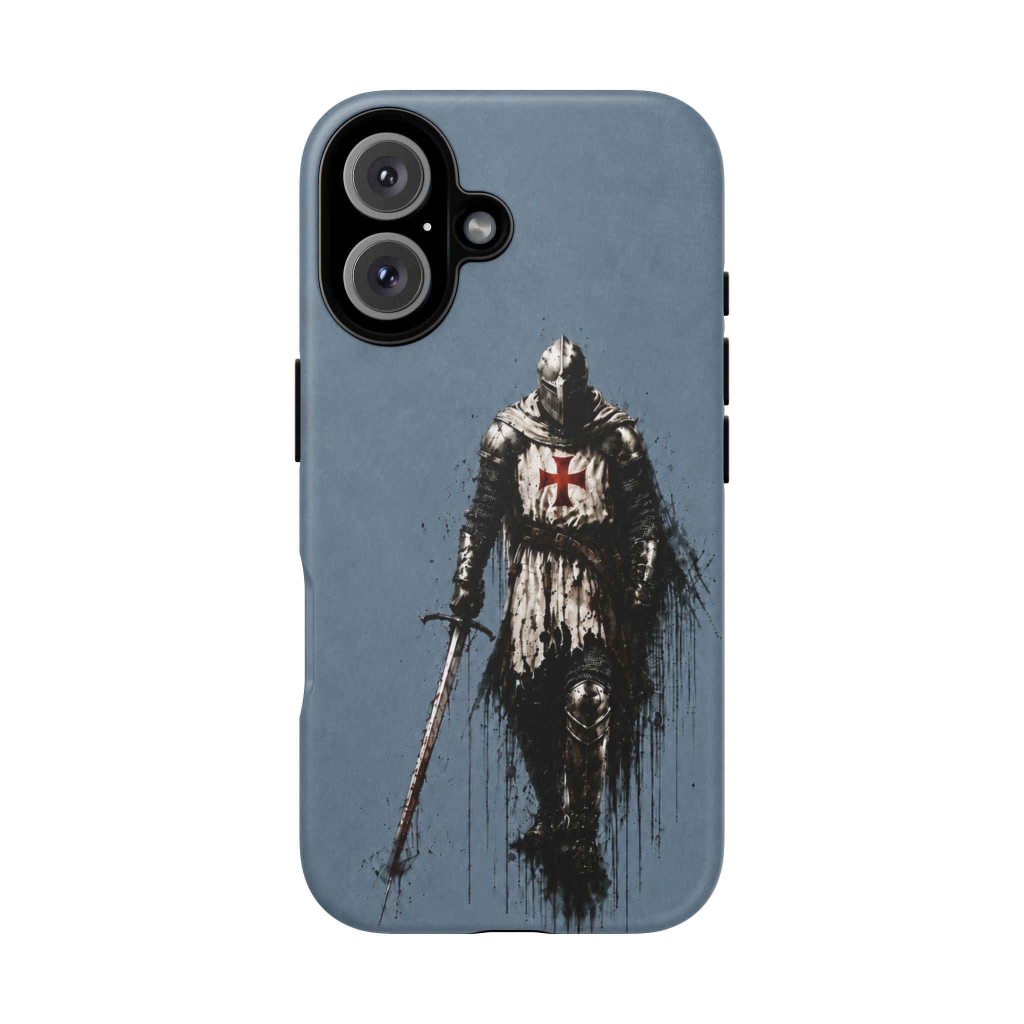 Knight Of The Templar Order Phone Case | Faded Steel Blue