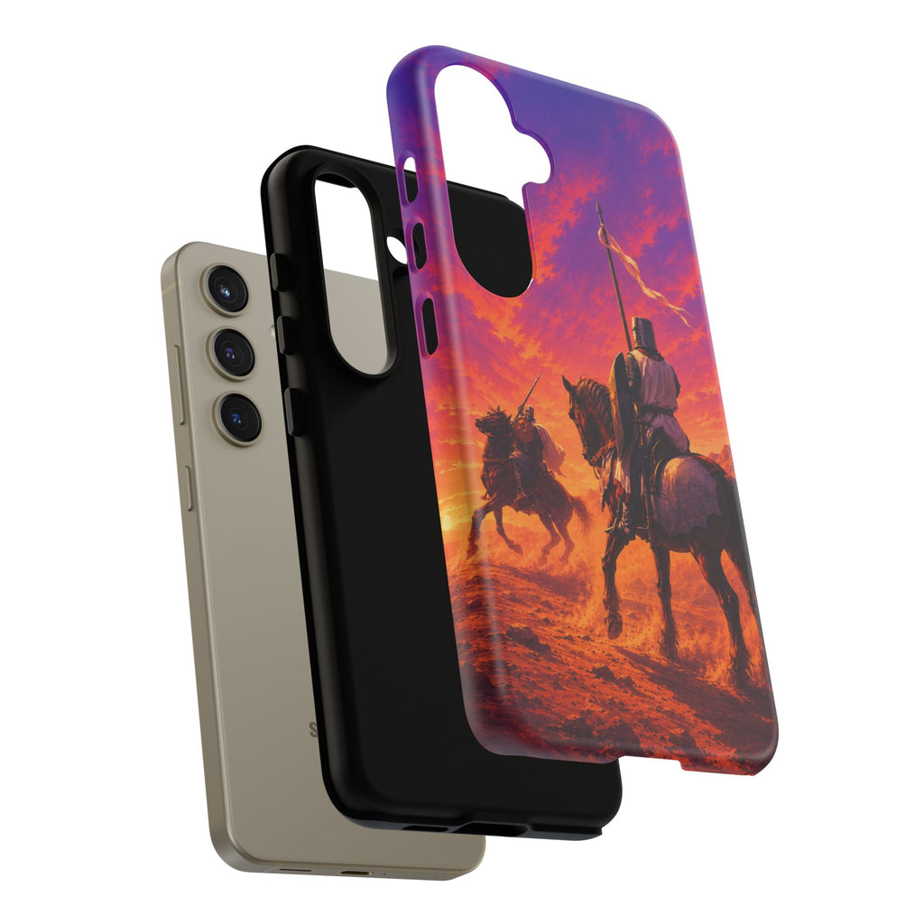 Medieval Knights Sunset Phone Case | Armor Cavalry Phone Case