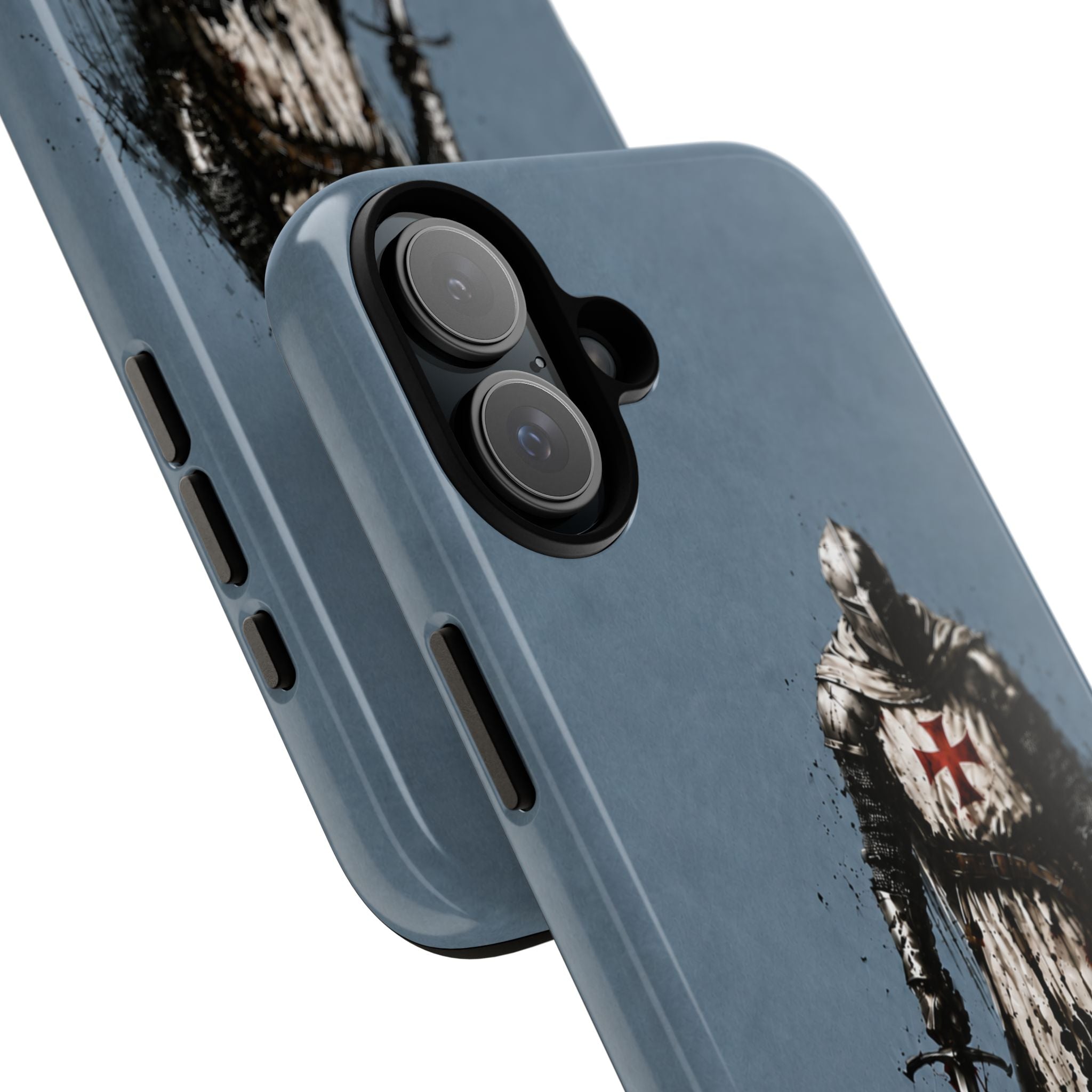 Knight Of The Templar Order Phone Case | Faded Steel Blue