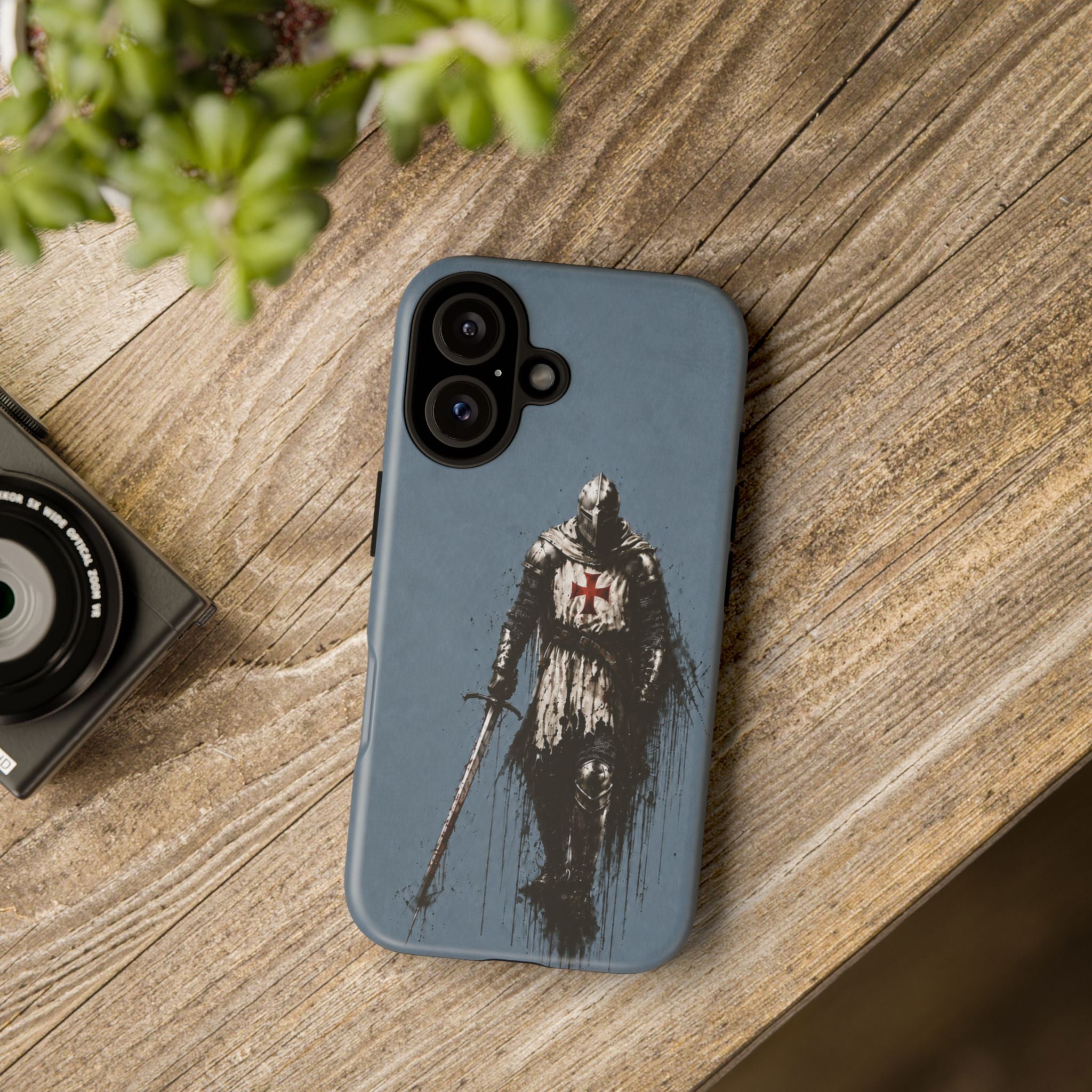 Knight Of The Templar Order Phone Case | Faded Steel Blue