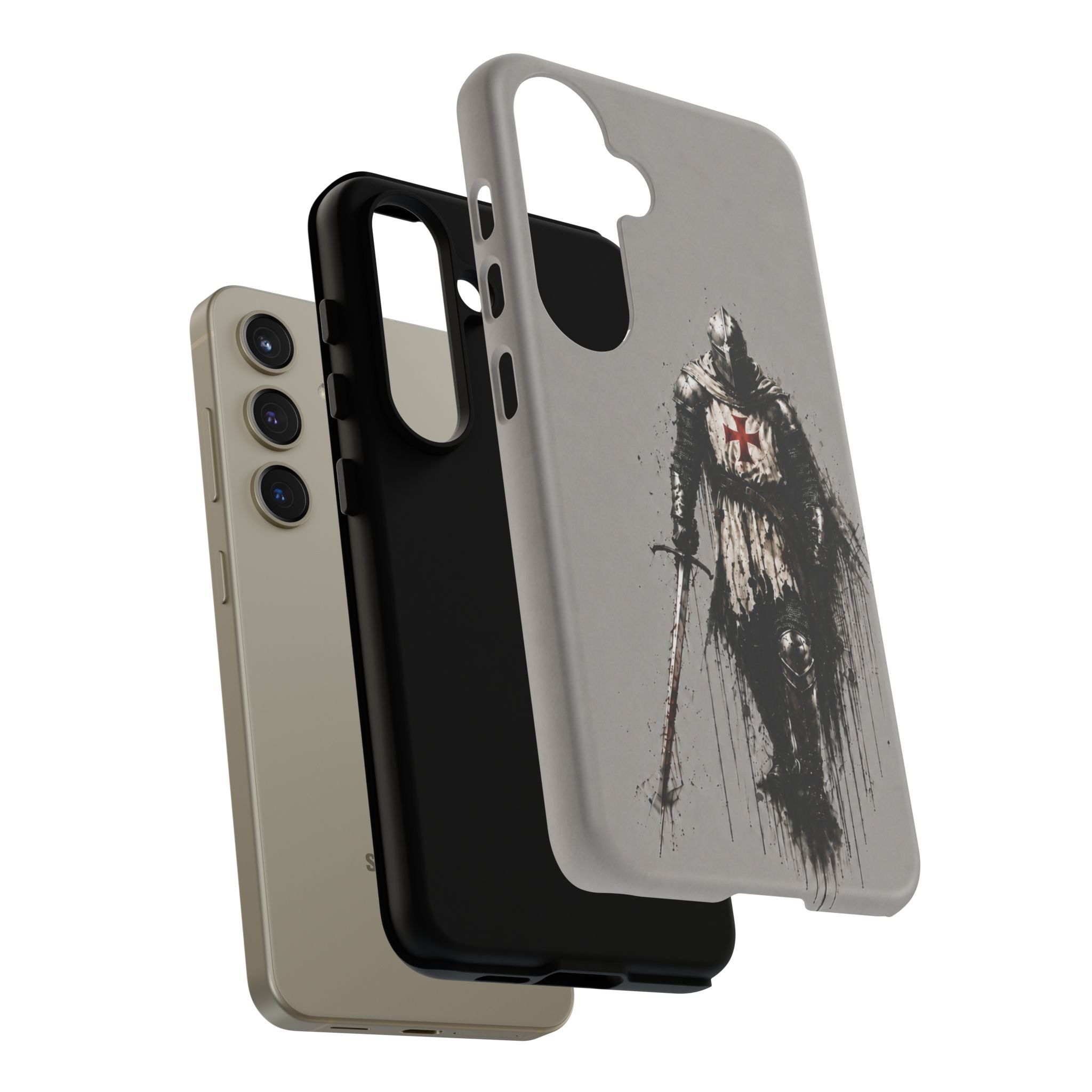 Knight Of The Templar Order Phone Case | Stone Grey