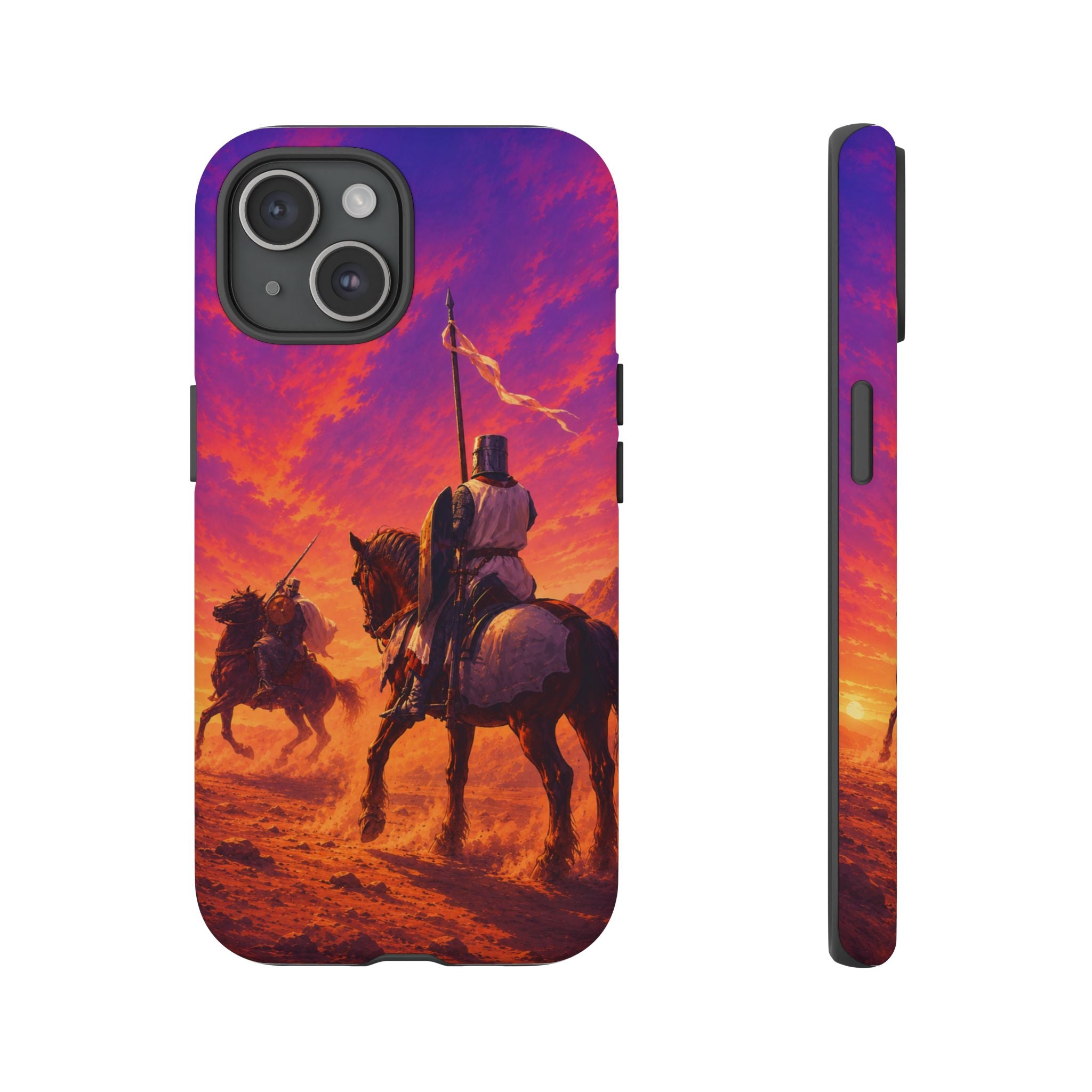 Medieval Knights Sunset Phone Case | Armor Cavalry Phone Case