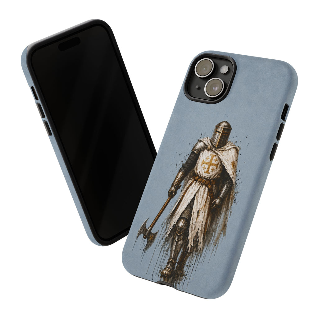 Knight Of The Kingdom Of Jerusalem Phone Case | Faded Steel Blue