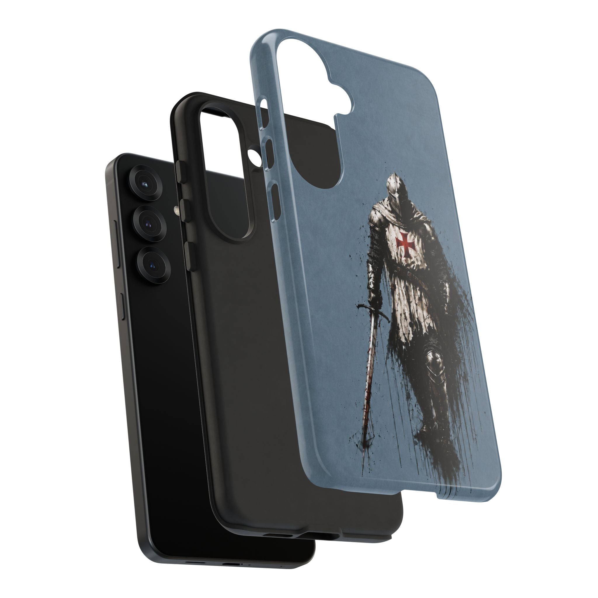 Knight Of The Templar Order Phone Case | Faded Steel Blue